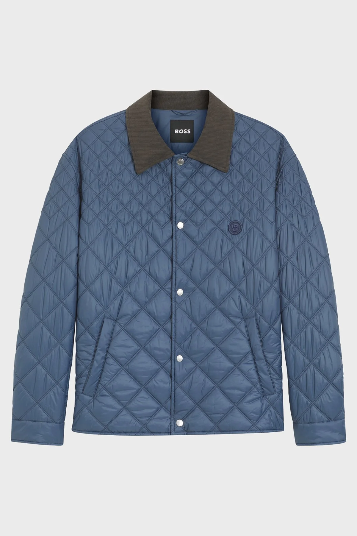 Boss Kapitoneli Relaxed Fit Klasik Yaka Su İtici Erkek Mont 50558841 468 LACİVERT - 6