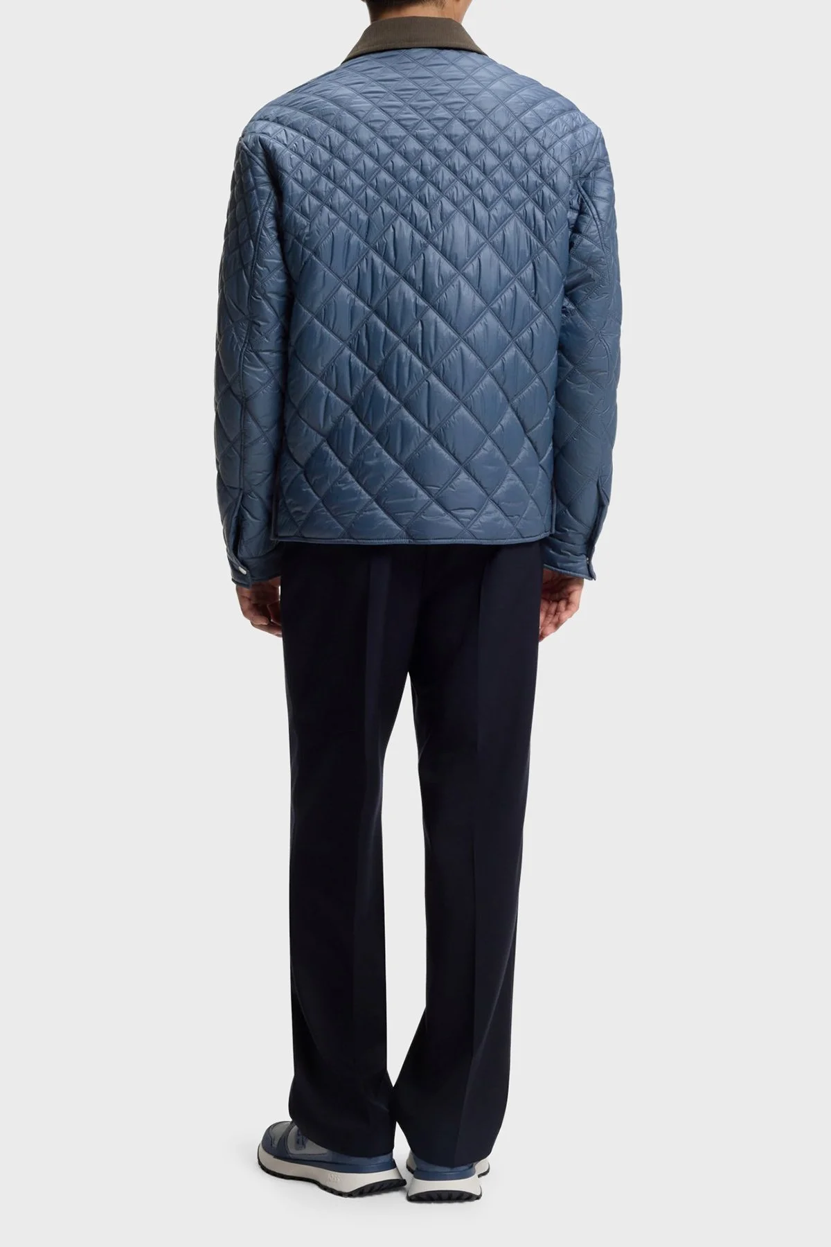 Boss Kapitoneli Relaxed Fit Klasik Yaka Su İtici Erkek Mont 50558841 468 LACİVERT - 3