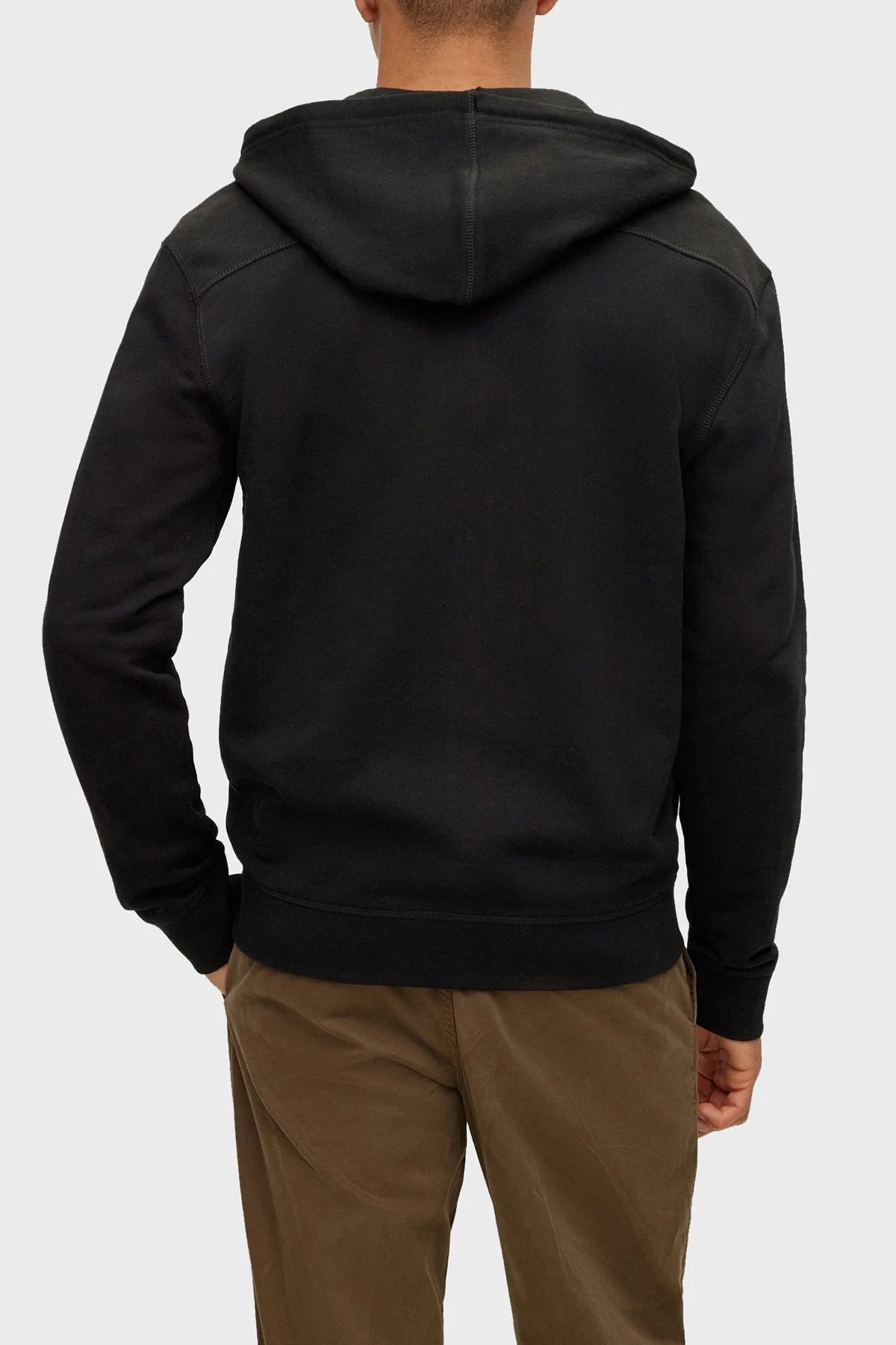 Boss Kapüşonlu Fermuarlı Regular Fit % 100 Pamuk Erkek Sweat 50477003 001 SİYAH - 3