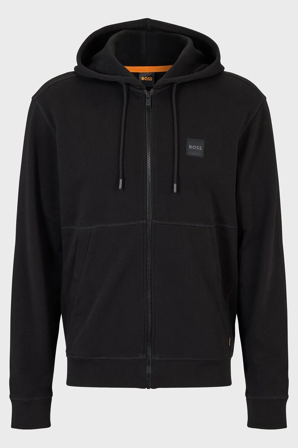 Boss Kapüşonlu Fermuarlı Regular Fit % 100 Pamuk Erkek Sweat 50477003 001 SİYAH - 6