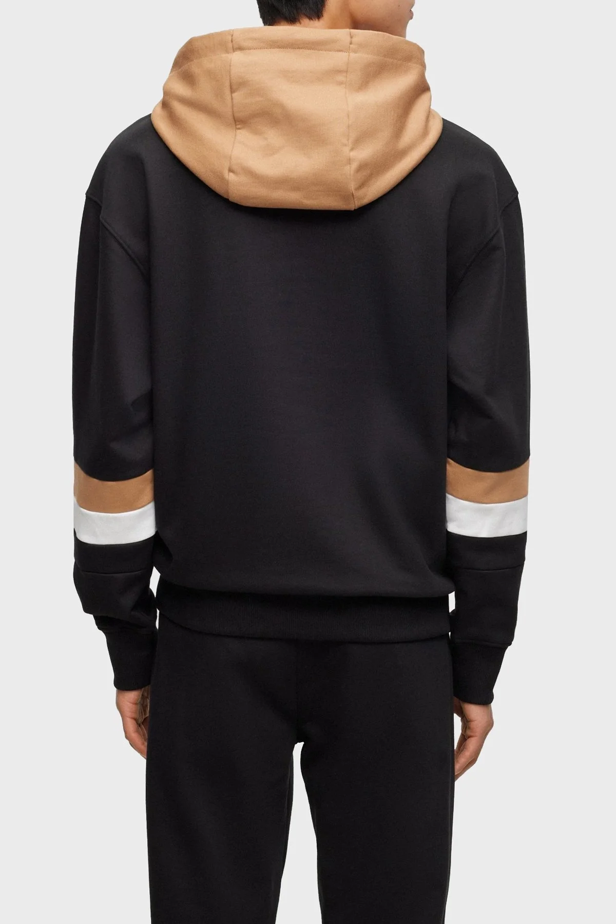 Boss Kapüşonlu Kanguru Cepli % 100 Pamuk Oversize Erkek Sweat 50499424 001 SİYAH - 4