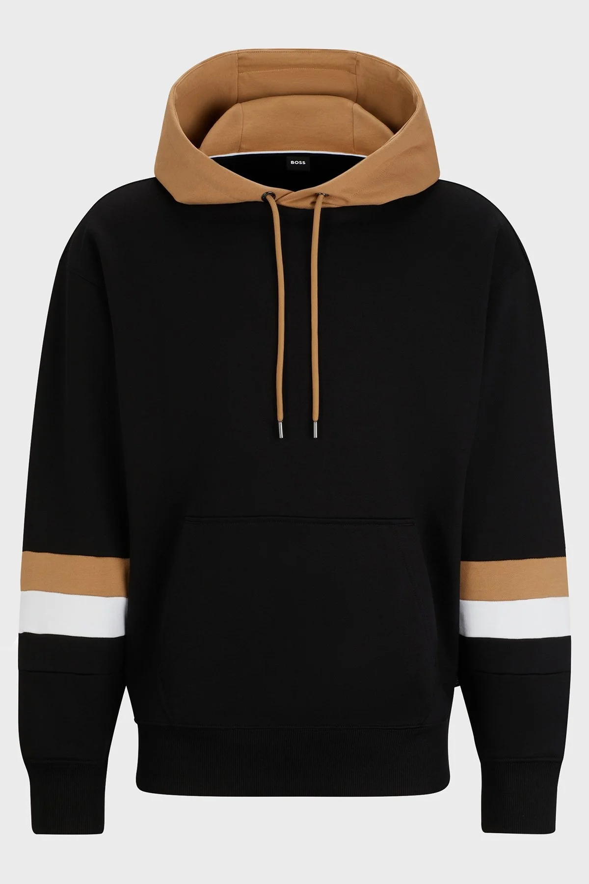 Boss Kapüşonlu Kanguru Cepli % 100 Pamuk Oversize Erkek Sweat 50499424 001 SİYAH - 5