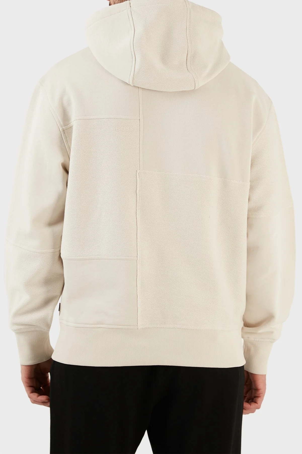 Boss Kapüşonlu Pamuklu Kanguru Cepli Oversize Erkek Sweat 50483461 131 BEJ - 5