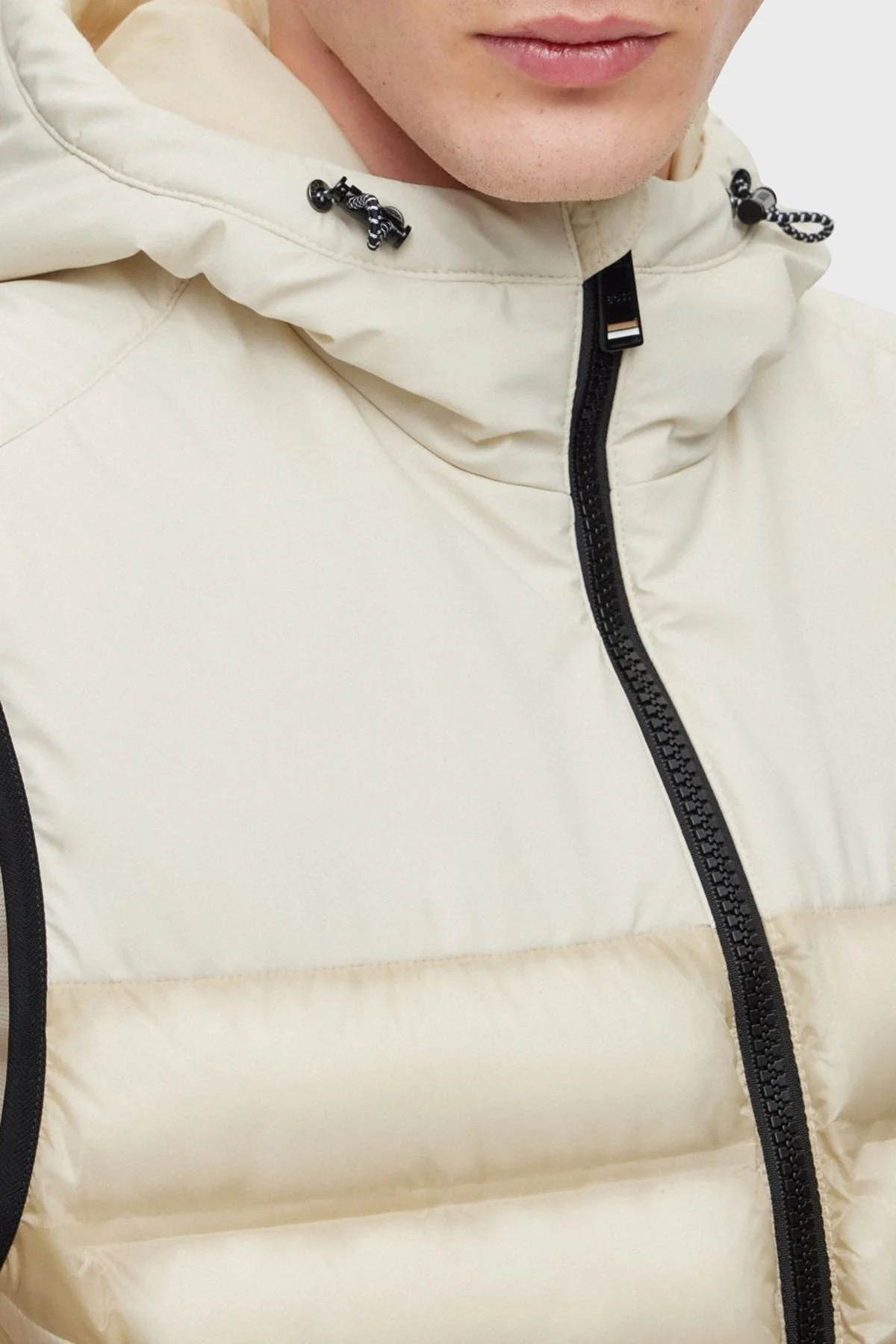 Boss Kapüşonlu Su Geçirmez Kapitone Erkek Yelek 50493685 131 BEYAZ - 7