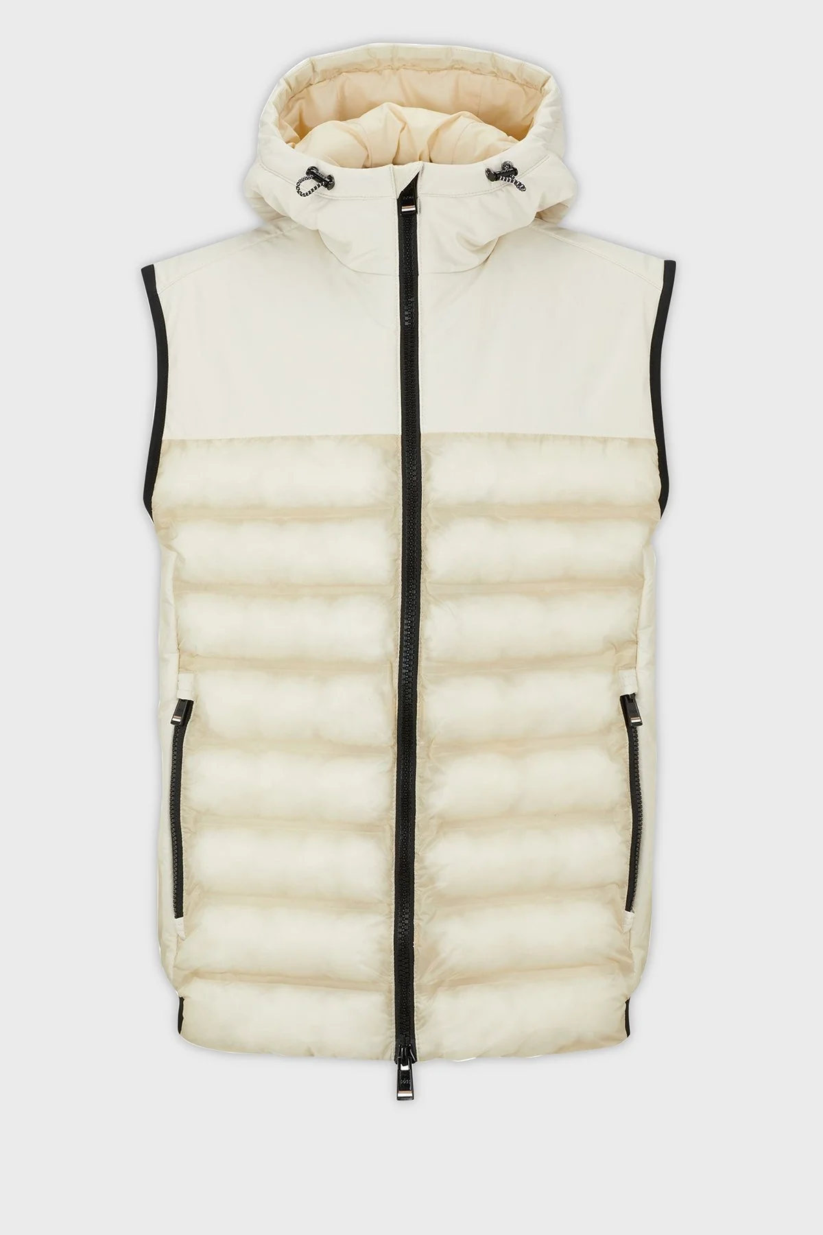 Boss Kapüşonlu Su Geçirmez Kapitone Erkek Yelek 50493685 131 BEYAZ - 10