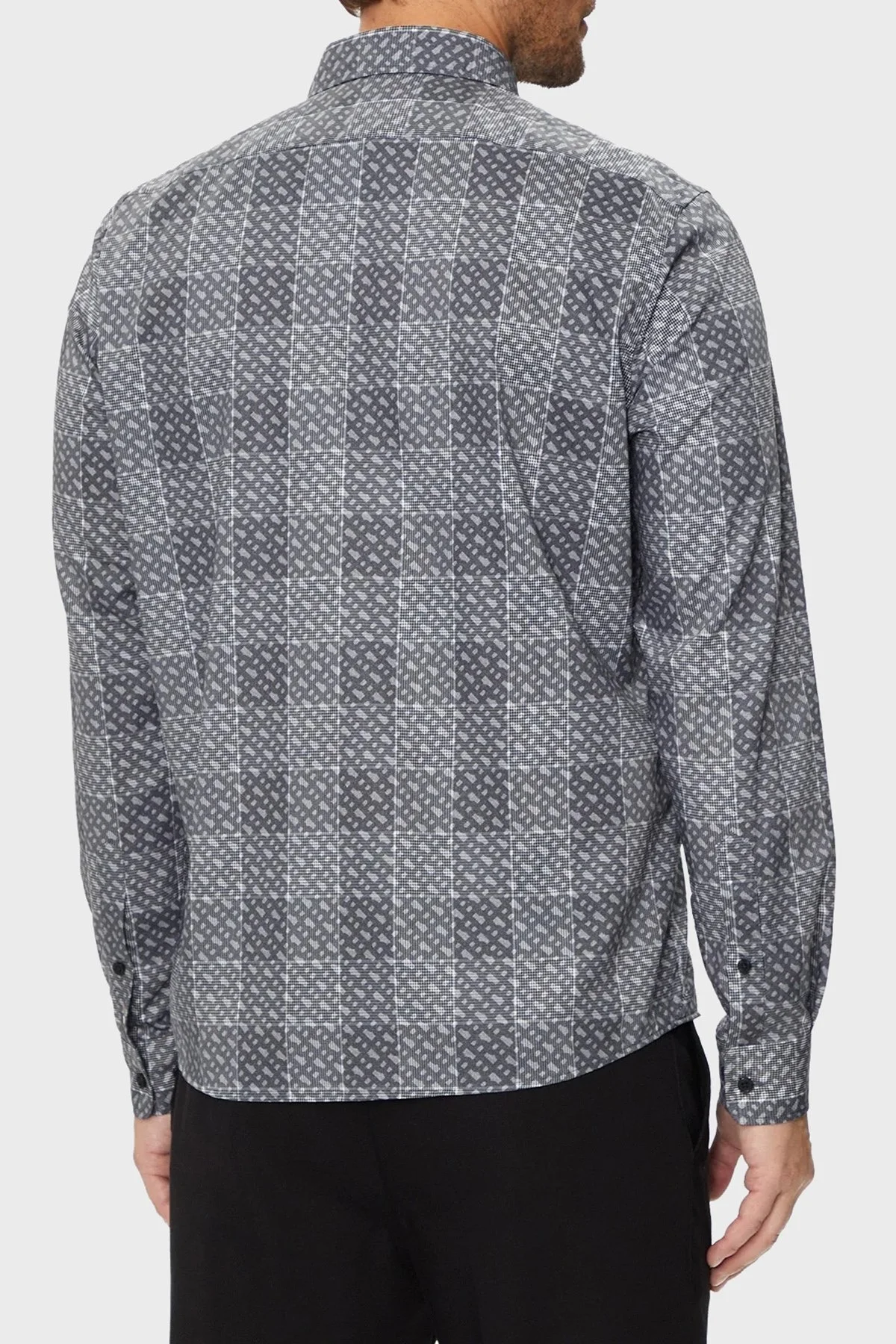 Boss Kareli Pamuklu Regular Fit Erkek Gömlek 50521641 031 GRİ - 7