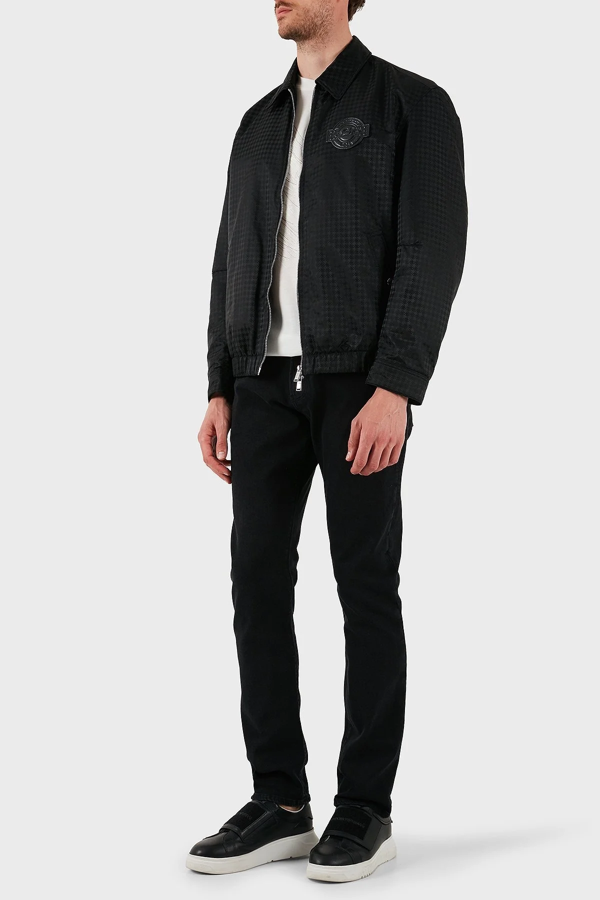 Boss Kareli Regular Fit Düz Yaka Bomber Erkek Ceket 50543129 001 SİYAH - 2