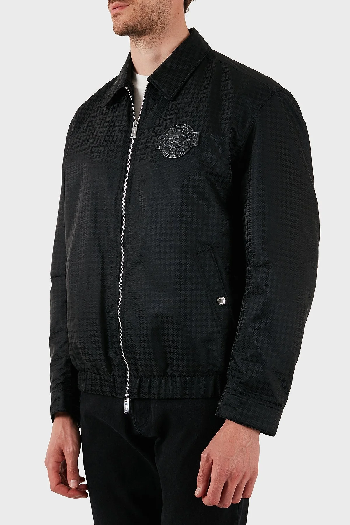 Boss Kareli Regular Fit Düz Yaka Bomber Erkek Ceket 50543129 001 SİYAH - 6