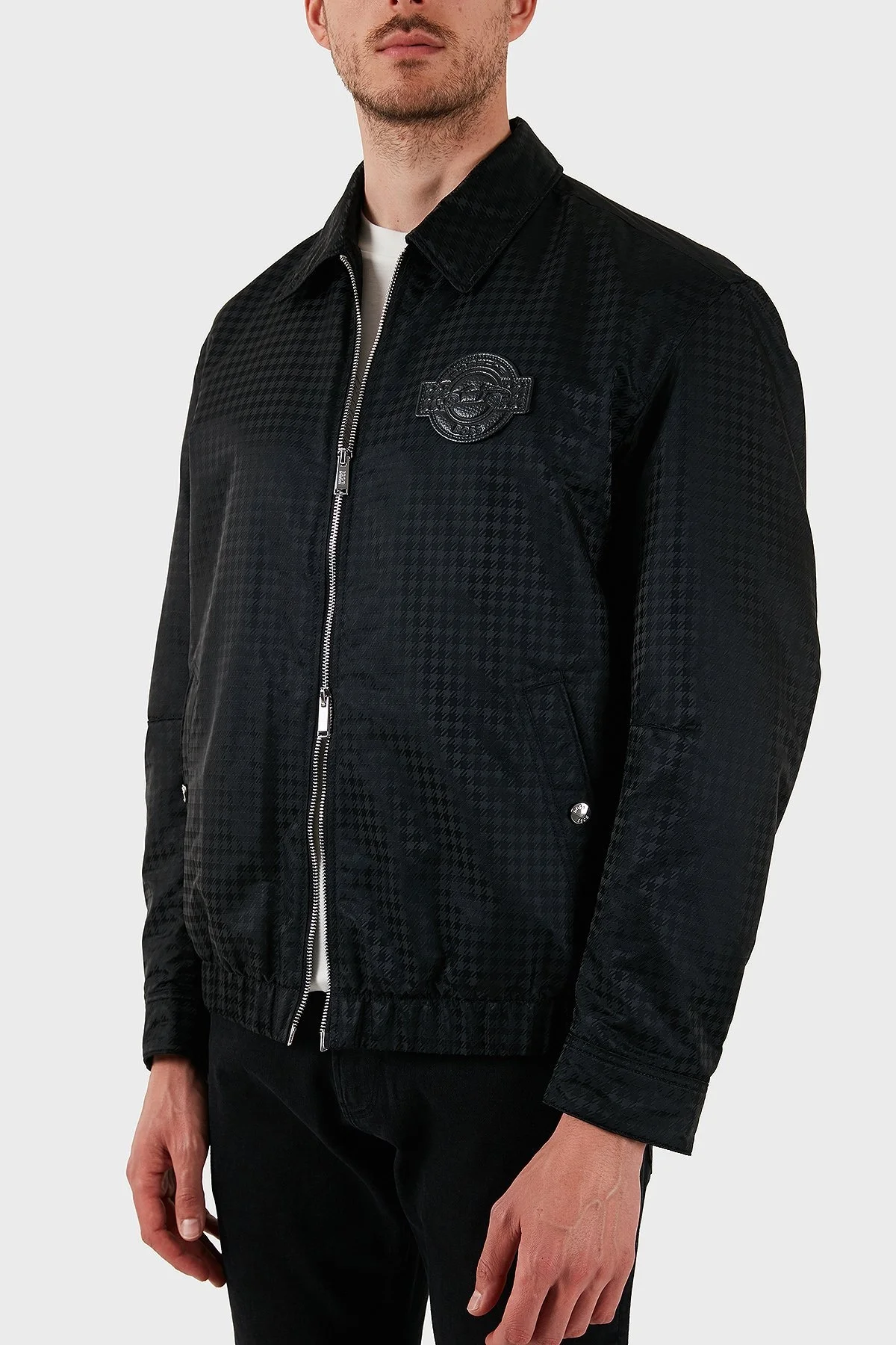 Boss Kareli Regular Fit Düz Yaka Bomber Erkek Ceket 50543129 001 SİYAH - 7