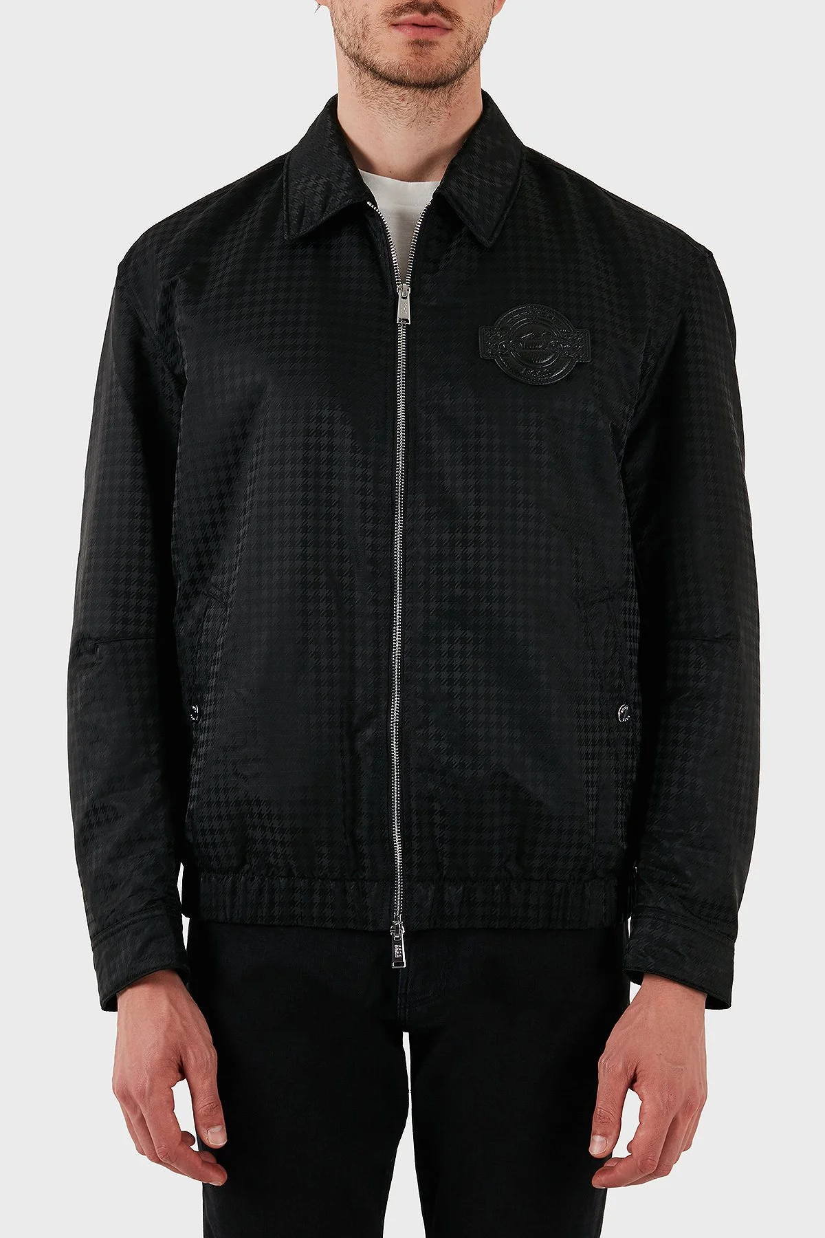 Boss Kareli Regular Fit Düz Yaka Bomber Erkek Ceket 50543129 001 SİYAH - 1