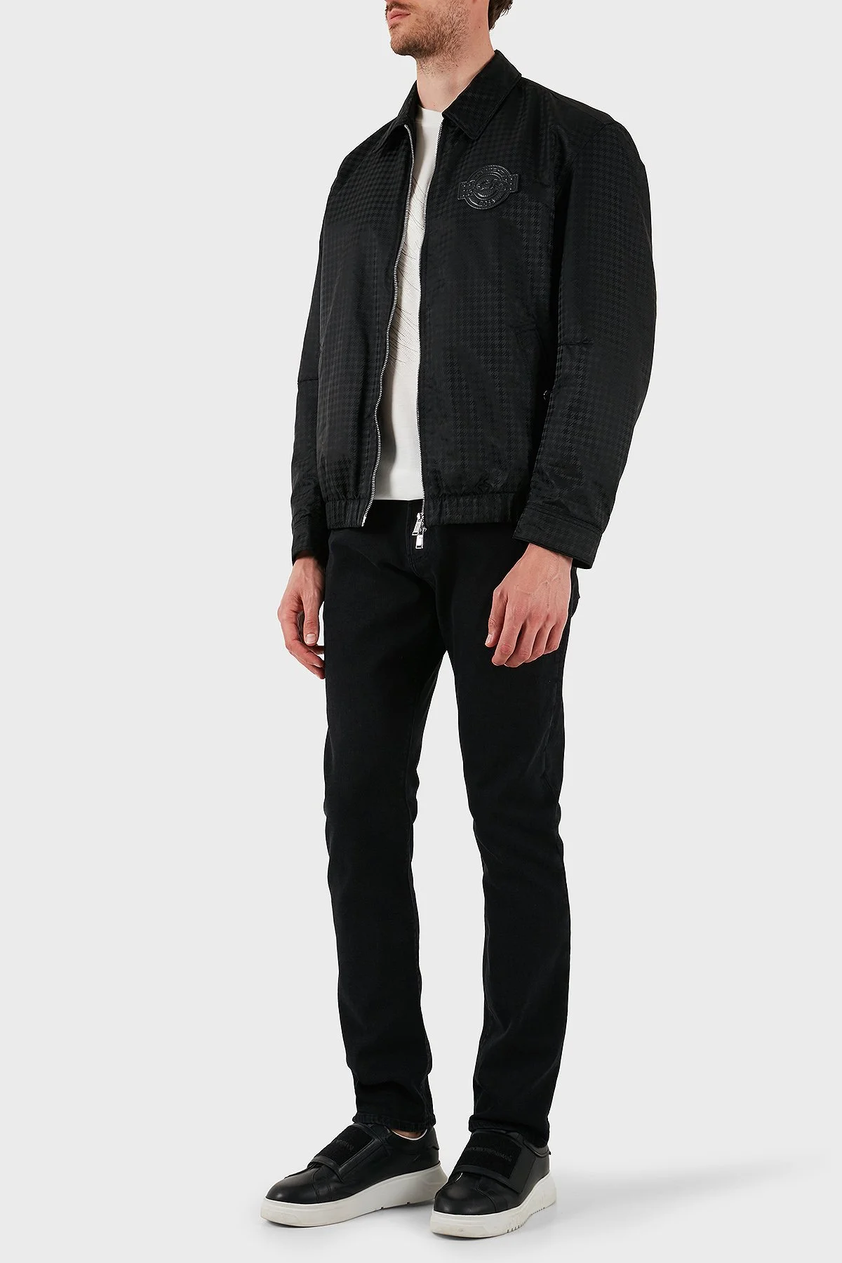 Boss Kareli Regular Fit Düz Yaka Bomber Erkek Ceket 50543129 001 SİYAH - 2
