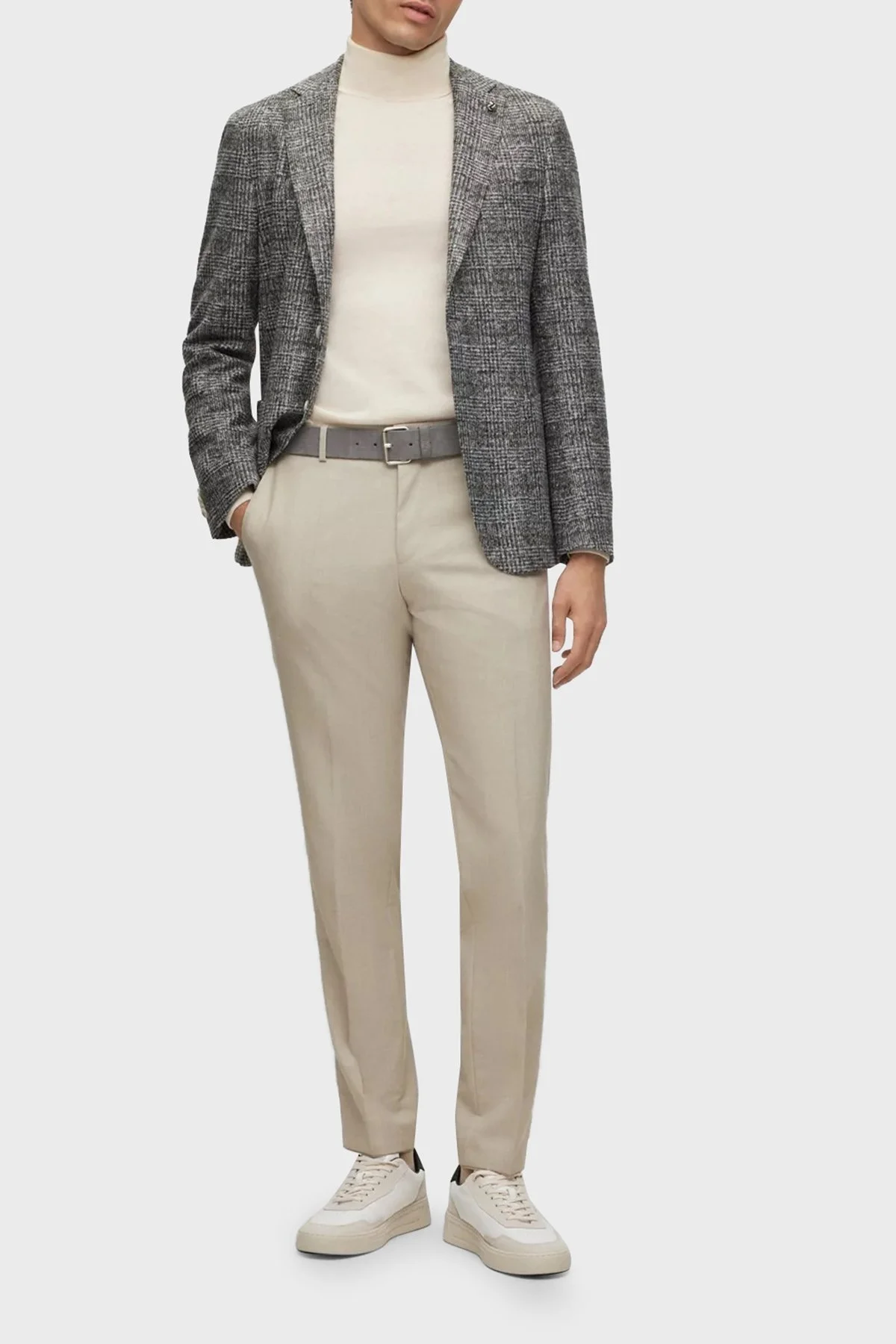 Boss Kareli Streç Jarseden Slim Fit Blazer Erkek Ceket 50502545 030 ANTRASİT - 2