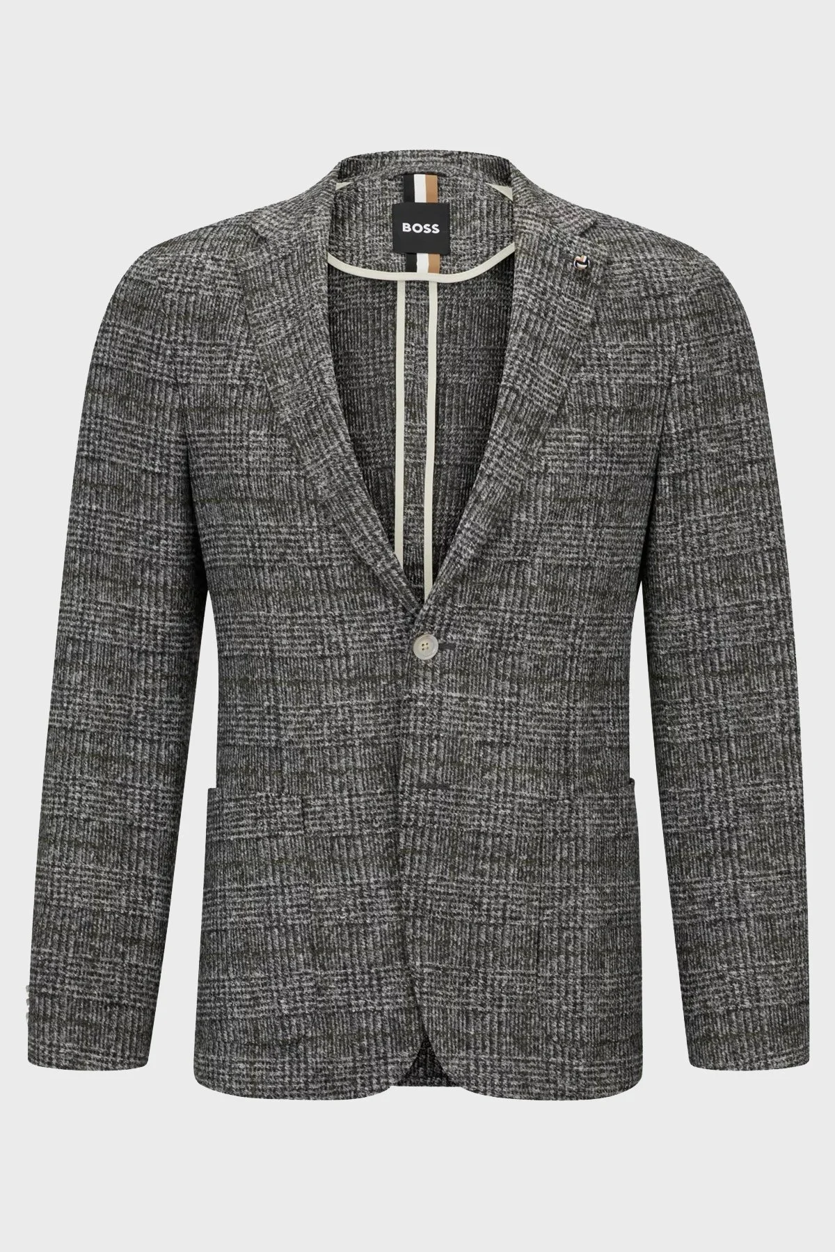 Boss Kareli Streç Jarseden Slim Fit Blazer Erkek Ceket 50502545 030 ANTRASİT - 6