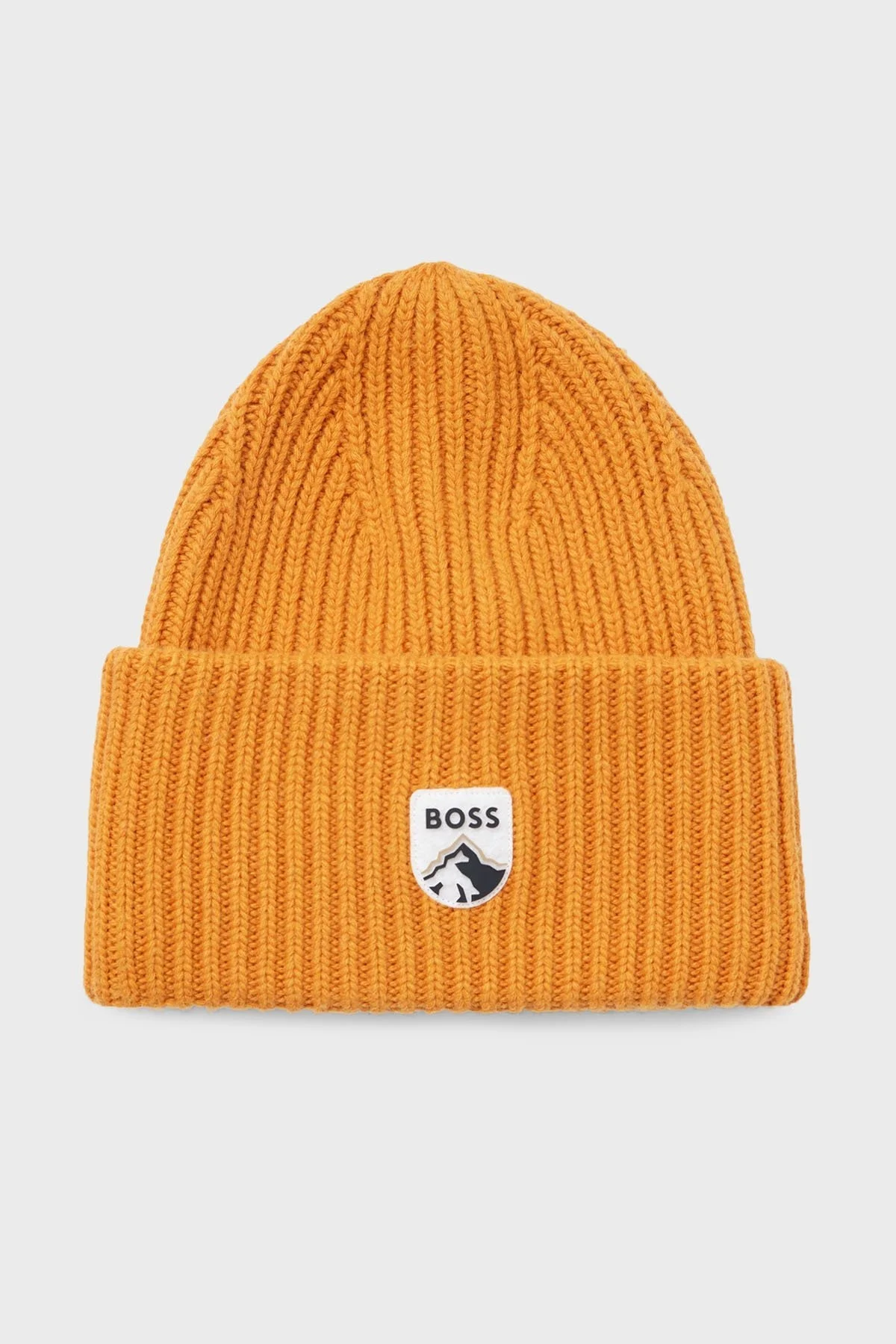 Boss Kaşmir ve Yün Karışımlı Logolu Erkek Bere 50475950 890 TURUNCU - 1