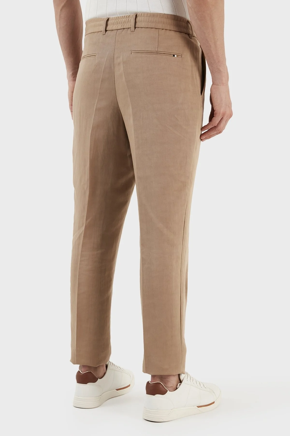 Boss C-Perin Keten Karışımlı Tapered Fit Düz Paça Erkek Pantolon 50489431 260 KAHVE - 6