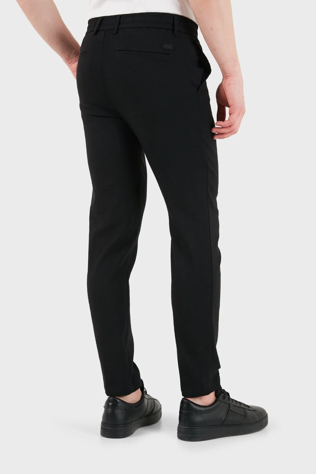 Boss Keten Karışımlı Slim Fit Normal Bel Erkek Pantolon 50557859 001 SİYAH - 3