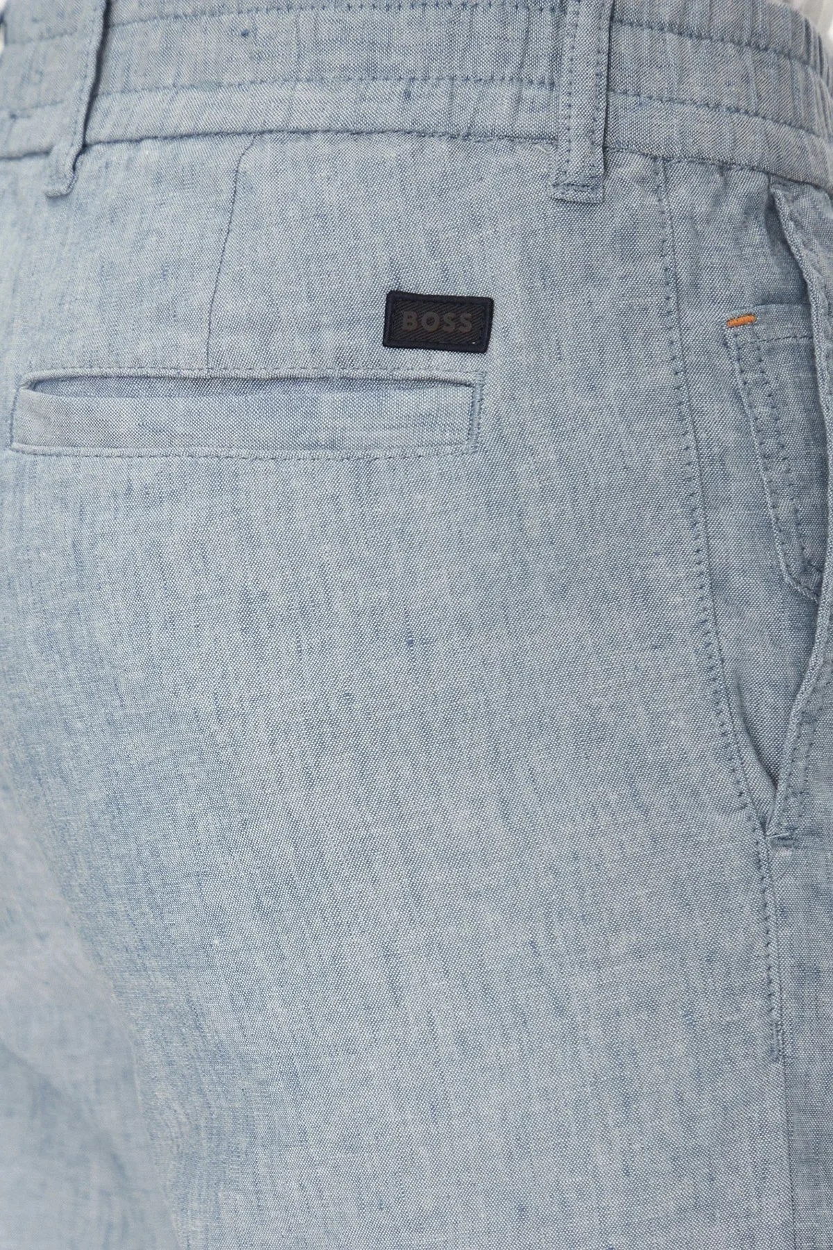 Boss Keten Karışımlı Slim Fit Normal Bel Erkek Short 50536863 462 MAVİ - 10