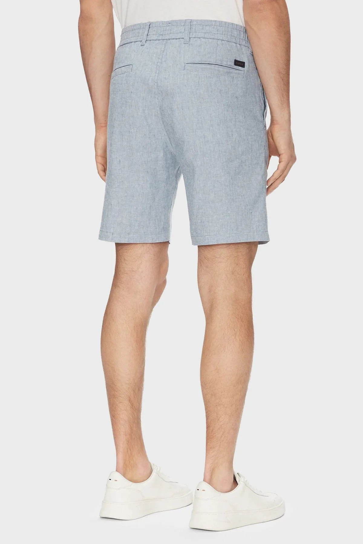 Boss Keten Karışımlı Slim Fit Normal Bel Erkek Short 50536863 462 MAVİ - 3