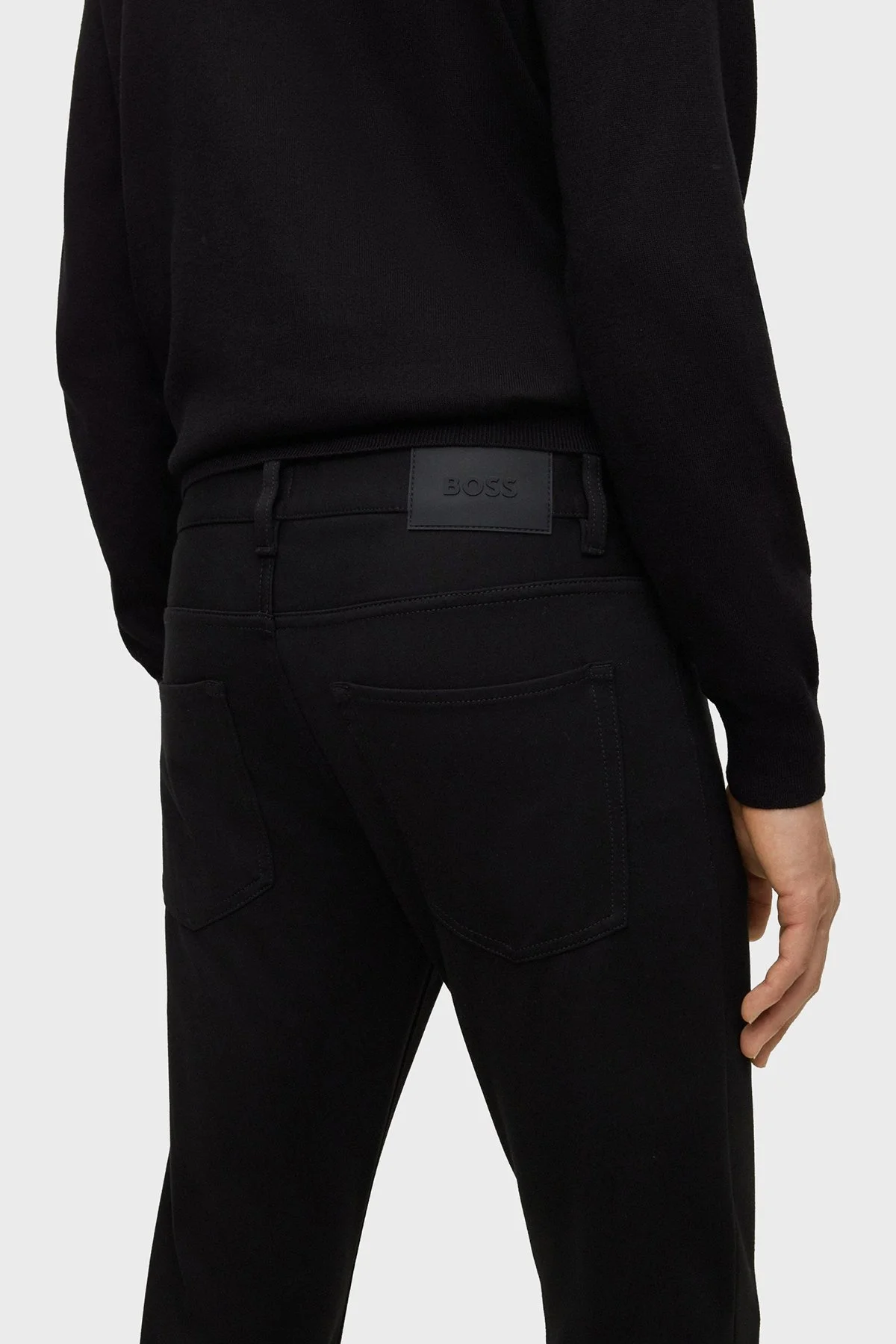 Boss Kırışıklık Önleyici Streç Jarseden Slim Fit Jeans Erkek Kot Pantolon 50500729 001 SİYAH - 4