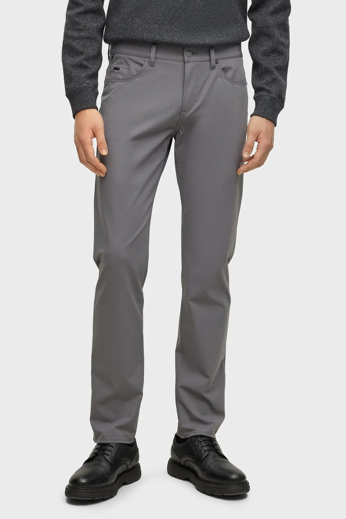 Boss Kırışmaz Yüksek Performanslı Streç Kumaştan Slim Fit Jeans Erkek Kot Pantolon 50491230 029 GRİ - 1