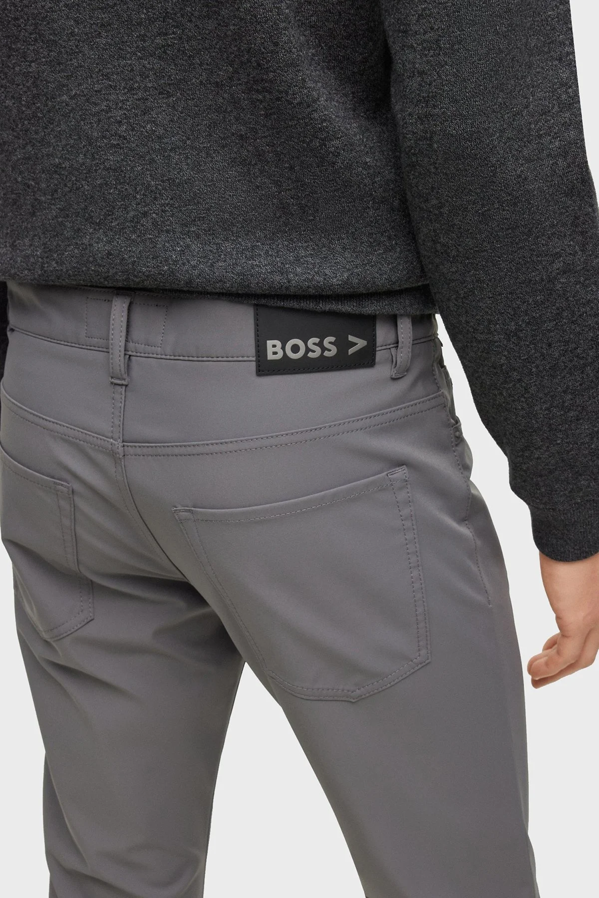 Boss Kırışmaz Yüksek Performanslı Streç Kumaştan Slim Fit Jeans Erkek Kot Pantolon 50491230 029 GRİ - 4