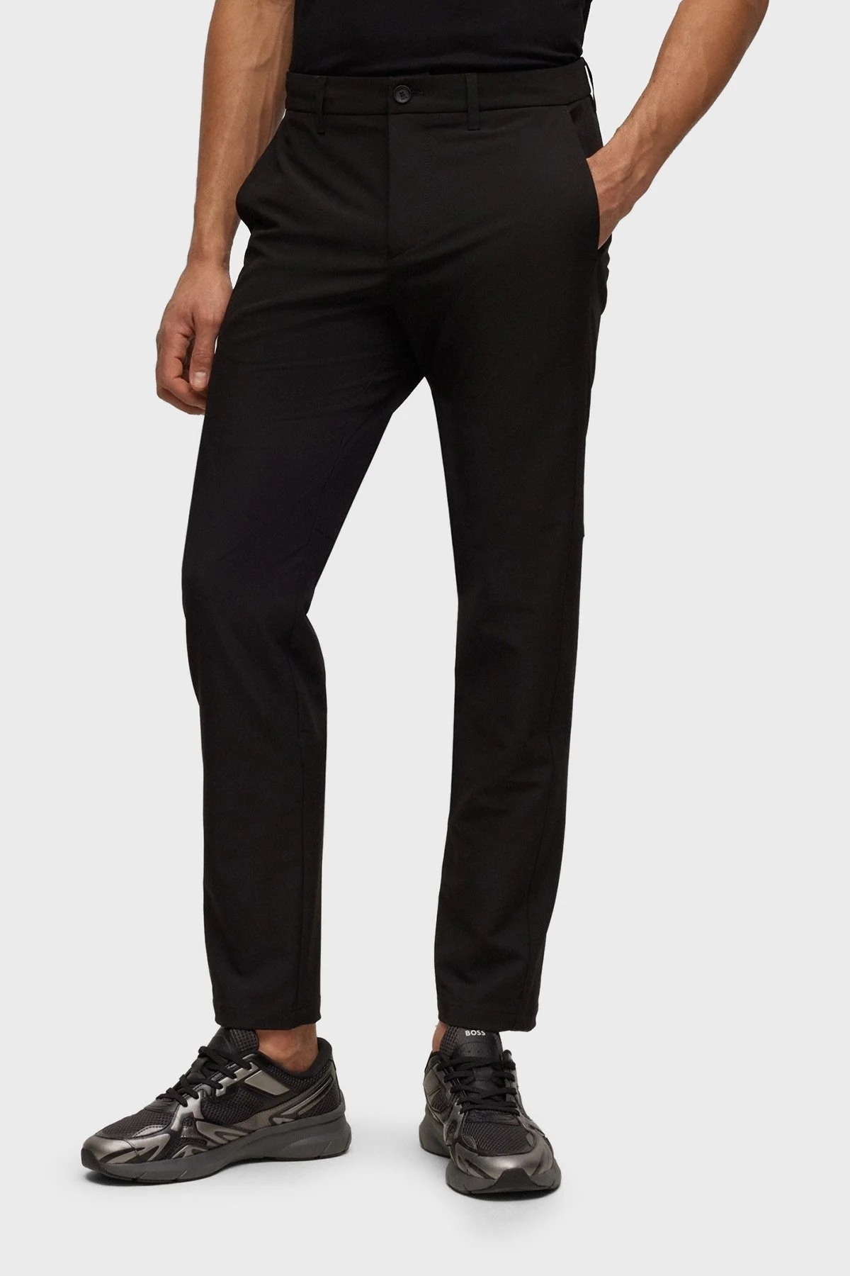 Boss Commuter Kolay Ütülenen Streç Slim Fit Chino Erkek Pantolon 50495497 001 SİYAH - 1