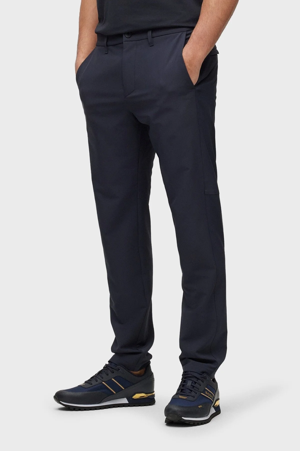 Boss T_Commuter-Slim Fit Kolay Ütülenen Streç Chino Erkek Pantolon 50495497 414 LACİVERT - 1