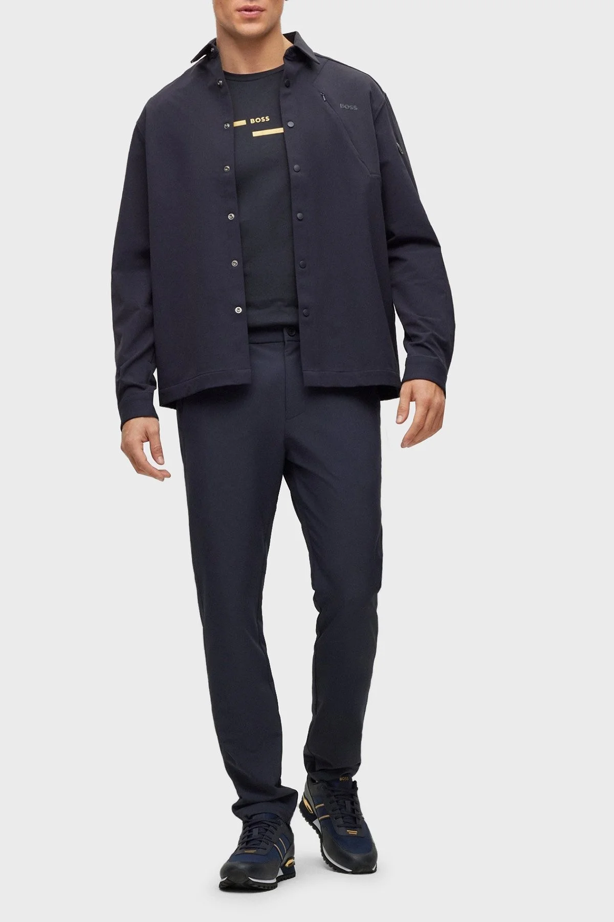 Boss T_Commuter-Slim Fit Kolay Ütülenen Streç Chino Erkek Pantolon 50495497 414 LACİVERT - 2