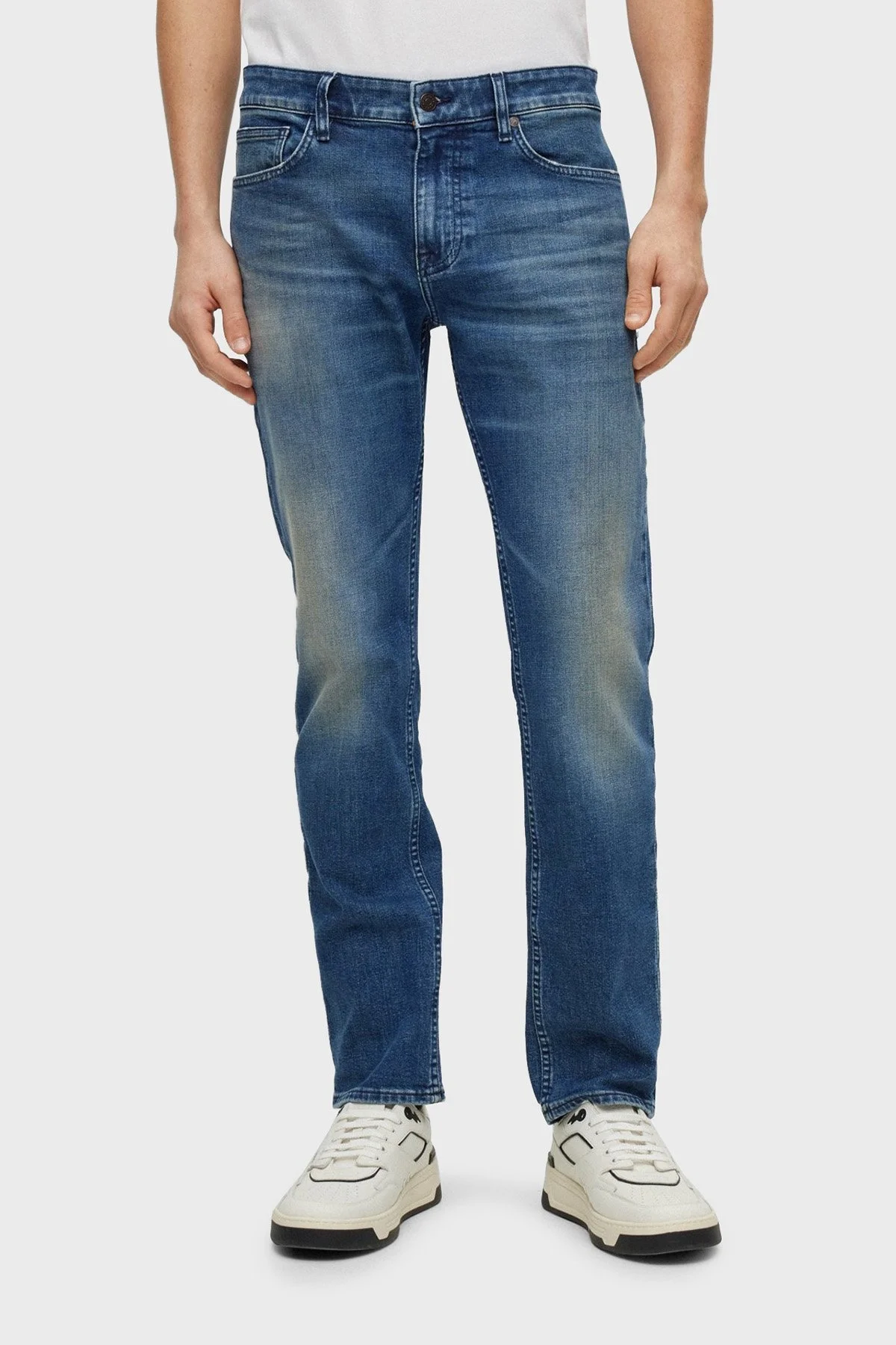 Boss Delaware BC-C Konforlu Streç Pamuklu Slim Fit Dar Paça Jeans Erkek Kot Pantolon 50495942 420 MAVİ - 1