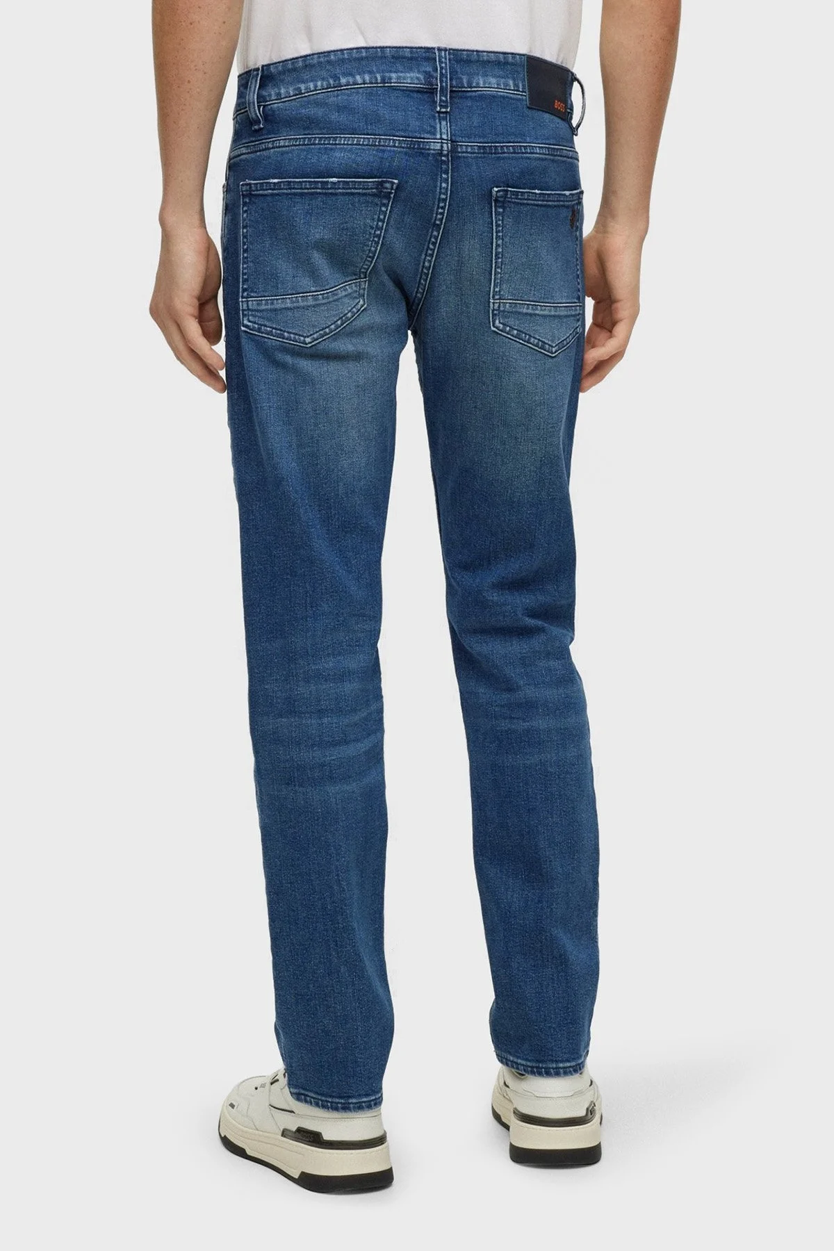 Boss Delaware BC-C Konforlu Streç Pamuklu Slim Fit Dar Paça Jeans Erkek Kot Pantolon 50495942 420 MAVİ - 3