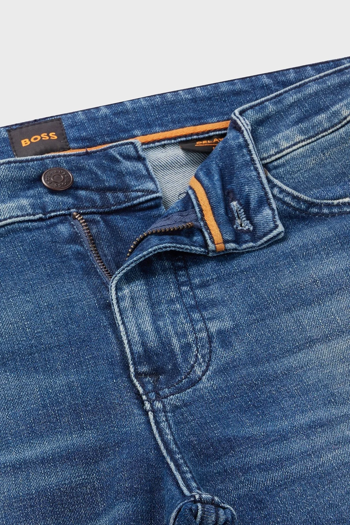 Boss Delaware BC-C Konforlu Streç Pamuklu Slim Fit Dar Paça Jeans Erkek Kot Pantolon 50495942 420 MAVİ - 6