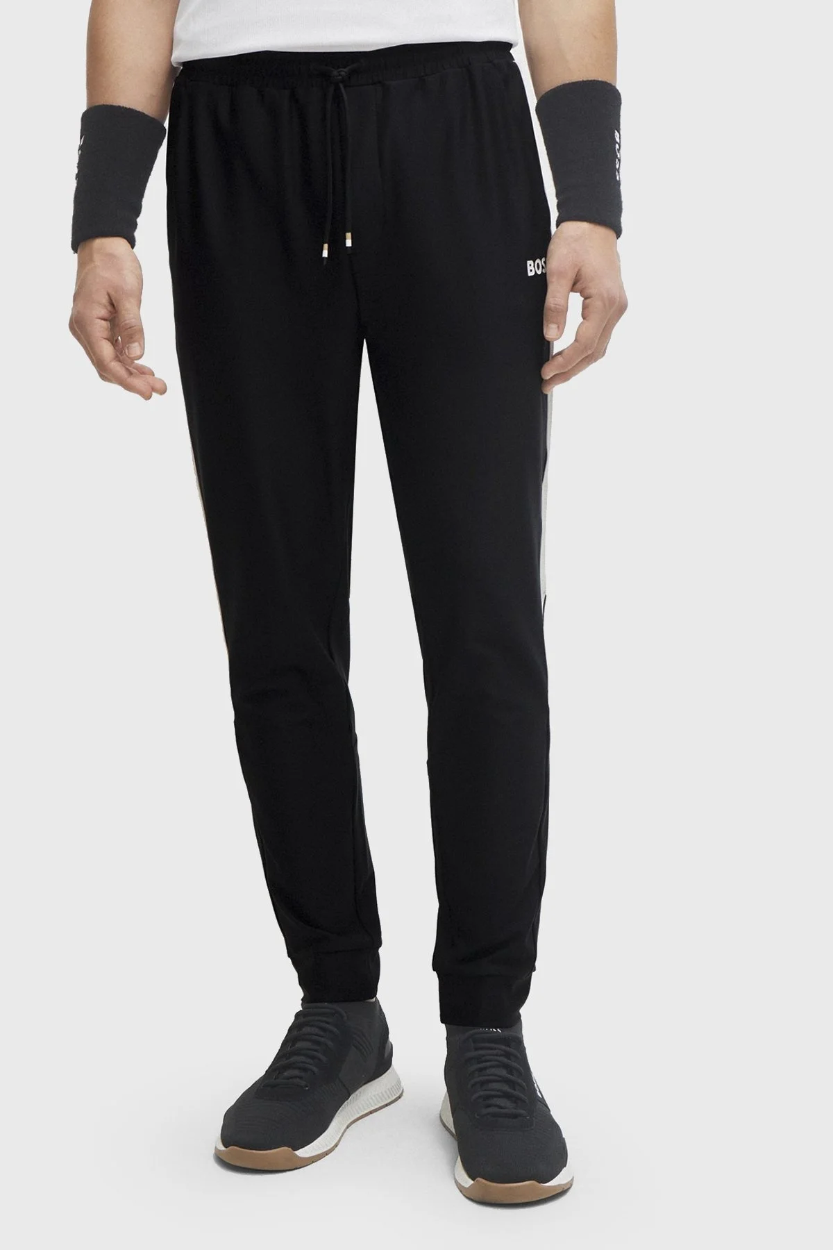 Boss Kontrast Şeritli Belden Bağlamalı Cepli Regular Fit Erkek Pantolon 50506163 001 SİYAH - 1