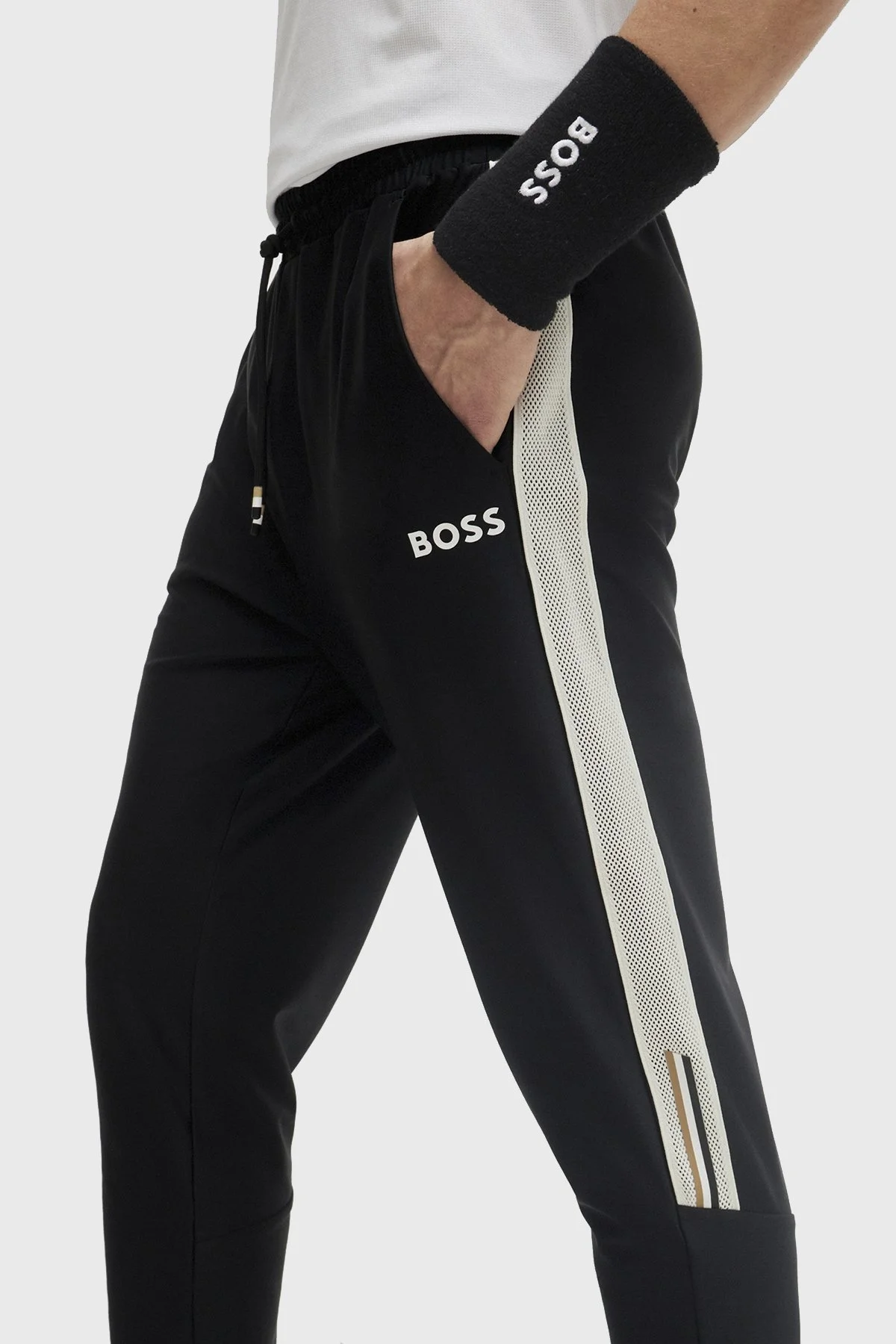 Boss Kontrast Şeritli Belden Bağlamalı Cepli Regular Fit Erkek Pantolon 50506163 001 SİYAH - 2