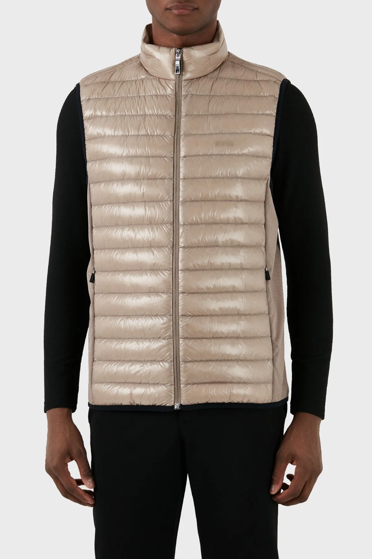 Boss Kuş Tüyü Dolgulu Dik Yaka Regular Fit Erkek Yelek 50508569 334 BEJ - 4