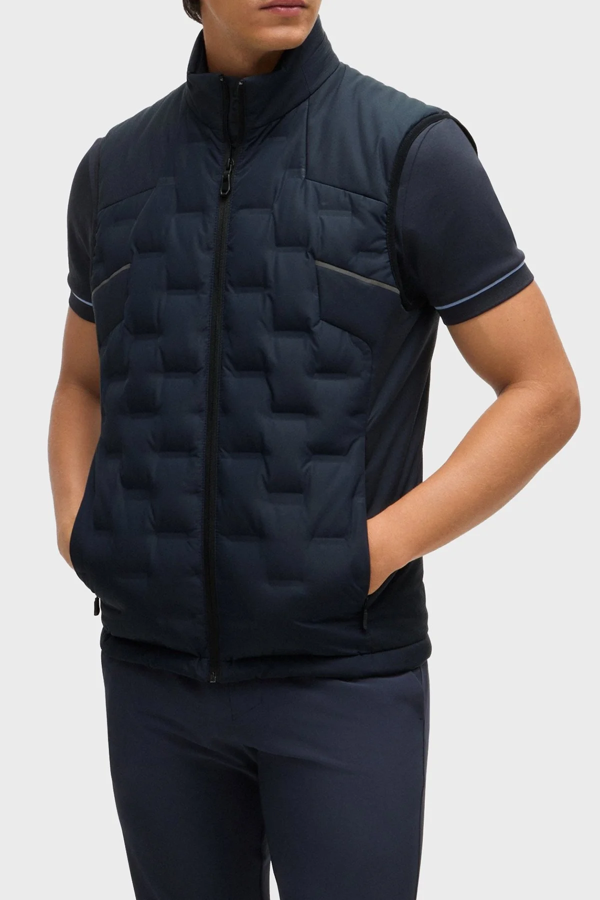 Boss Kuş Tüyü Dolgulu Regular Fit Şişme Erkek Yelek 50514343 402 LACİVERT - 1