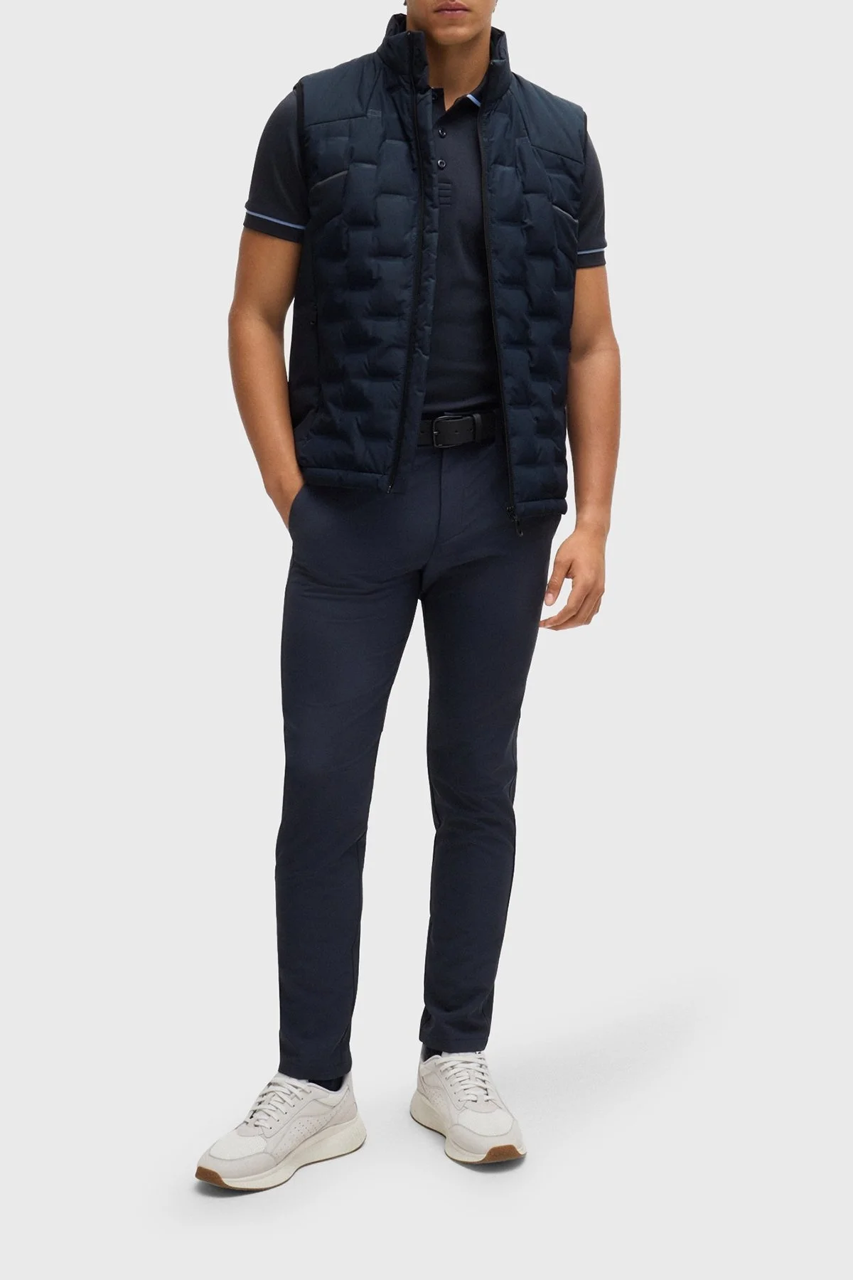 Boss Kuş Tüyü Dolgulu Regular Fit Şişme Erkek Yelek 50514343 402 LACİVERT - 3