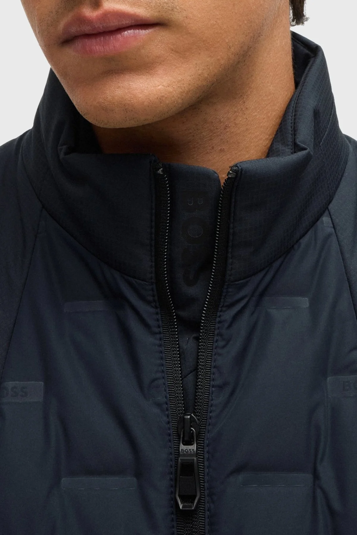 Boss Kuş Tüyü Dolgulu Regular Fit Şişme Erkek Yelek 50514343 402 LACİVERT - 5