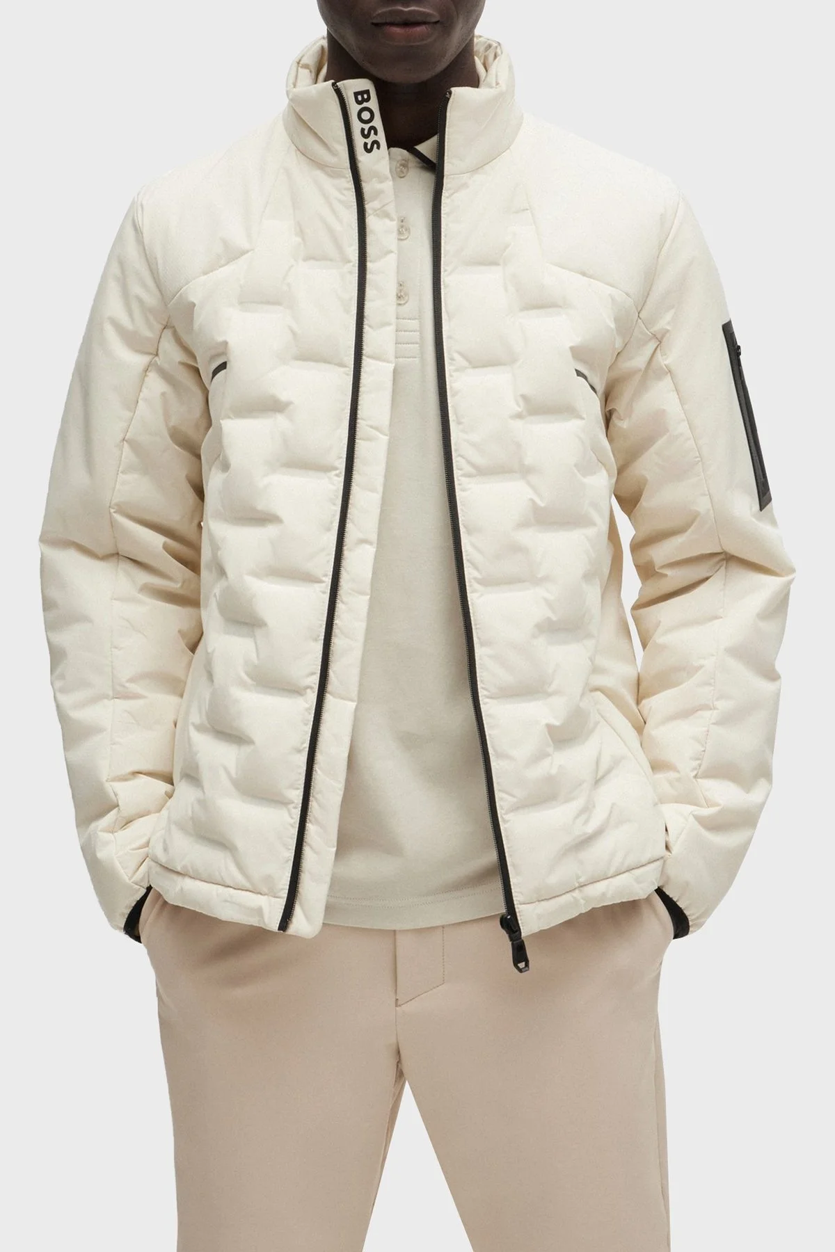 Boss Kuş Tüyü Dolgulu Şişme Erkek Mont 50514344 131 EKRU - 1