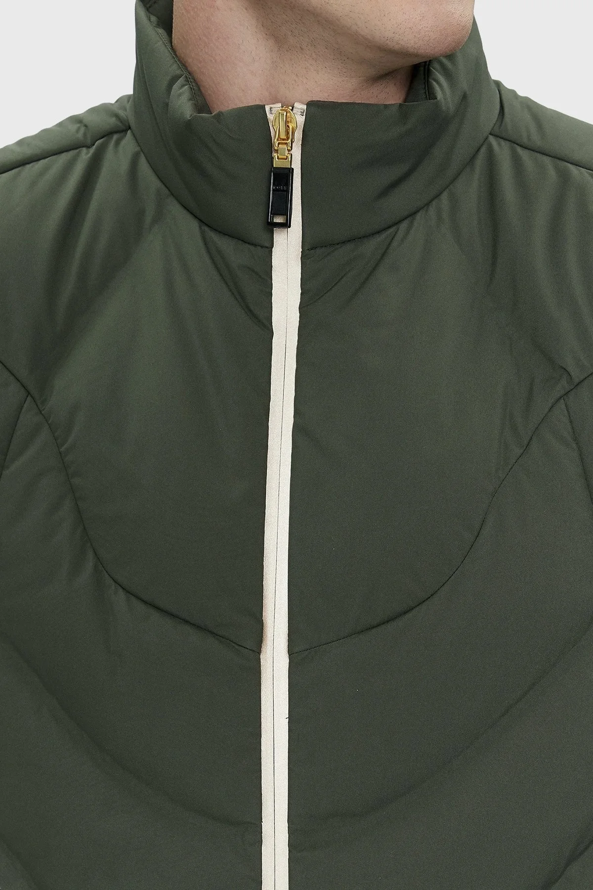 Boss Kuş Tüyü Dolgulu Su İtici Regular Fit Şişme Erkek Yelek 50504776 379 HAKİ - 4