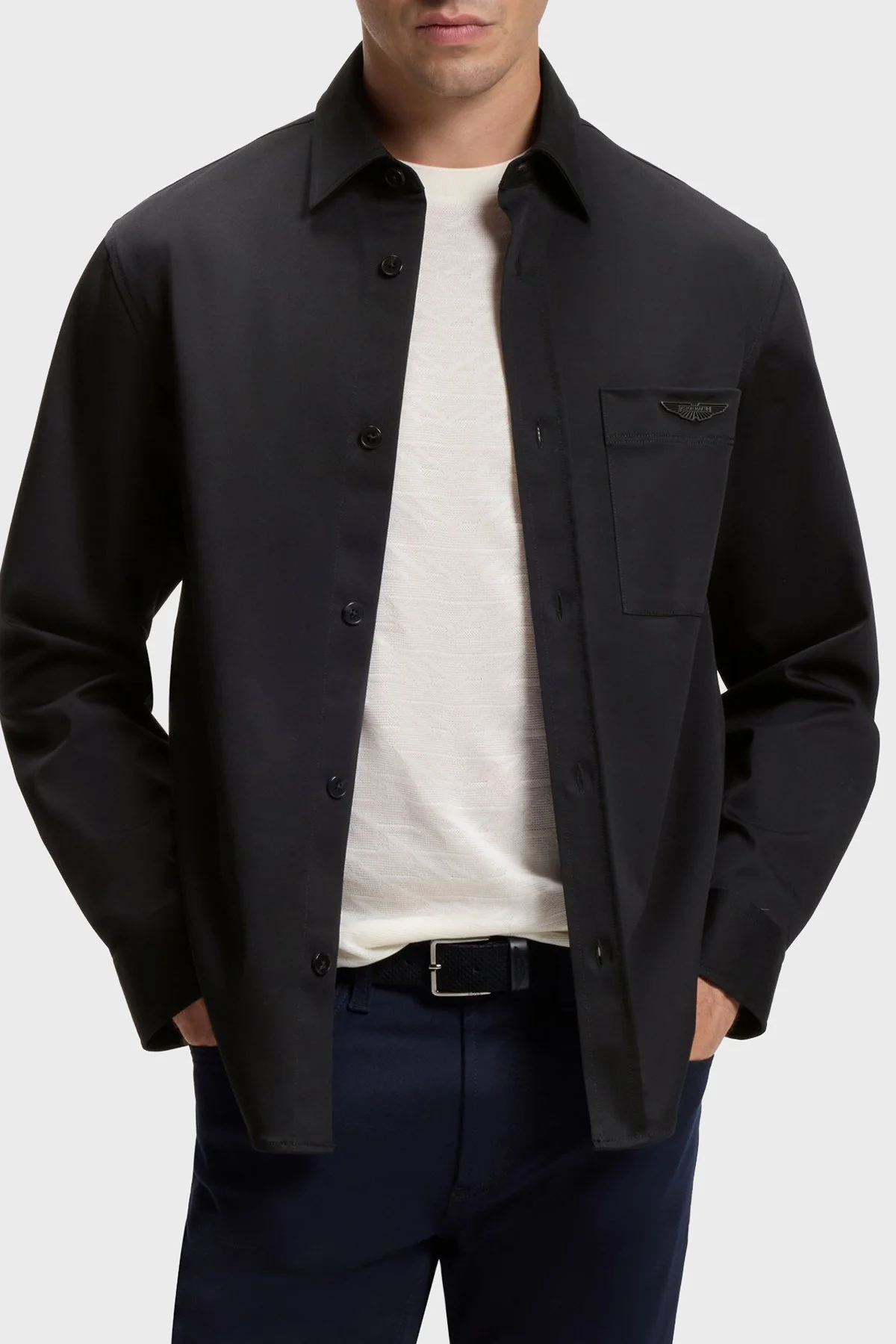 Boss Lgoolu Pamuklu Relaxed Fit Uzun Kollu Erkek Gömlek 50567166 001 Siyah - 1