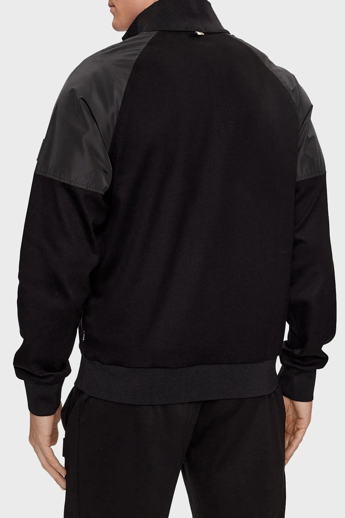 Boss Logo Aplikeli Panelli Fermuarlı Regular Fit Erkek Sweat 50499227 001 SİYAH - 3