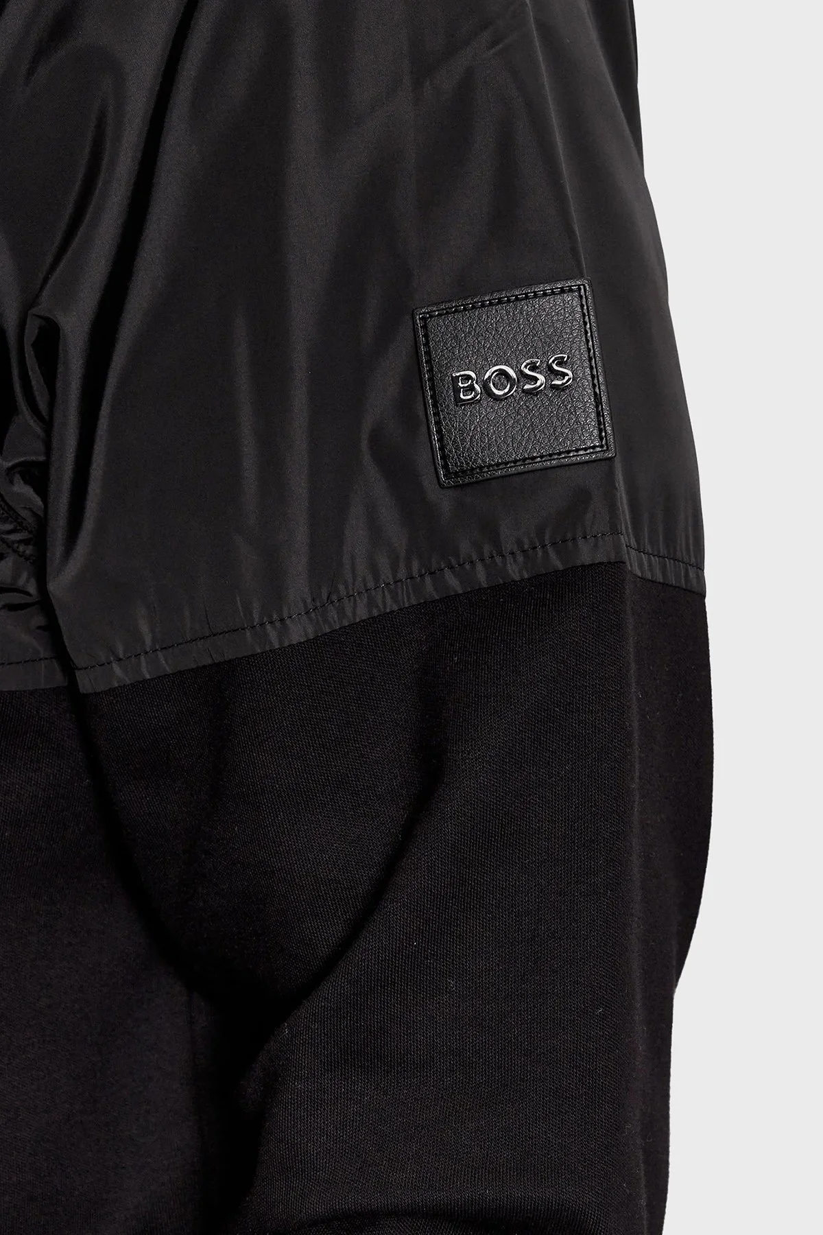 Boss Logo Aplikeli Panelli Fermuarlı Regular Fit Erkek Sweat 50499227 001 SİYAH - 5