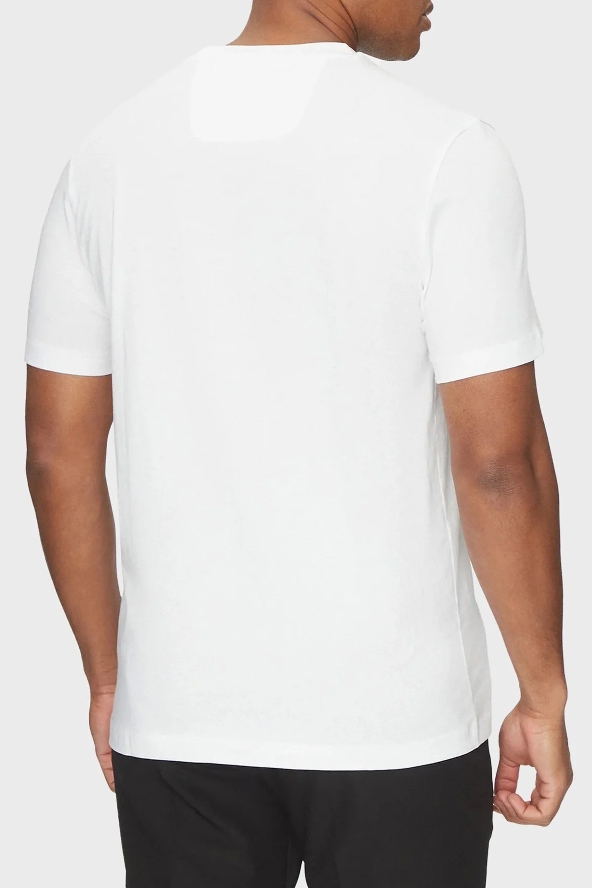 Boss Logo Baskılı % 100 Pamuk Regular Fit Bisiklet Yaka Erkek T Shirt 50530990 100 BEYAZ - 3
