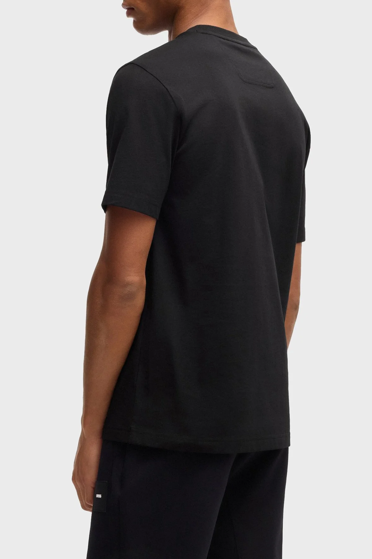 Boss Logo Baskılı %100 Pamuk Regular Fit Bisiklet Yaka Erkek T Shirt 50538096 001 SİYAH - 3