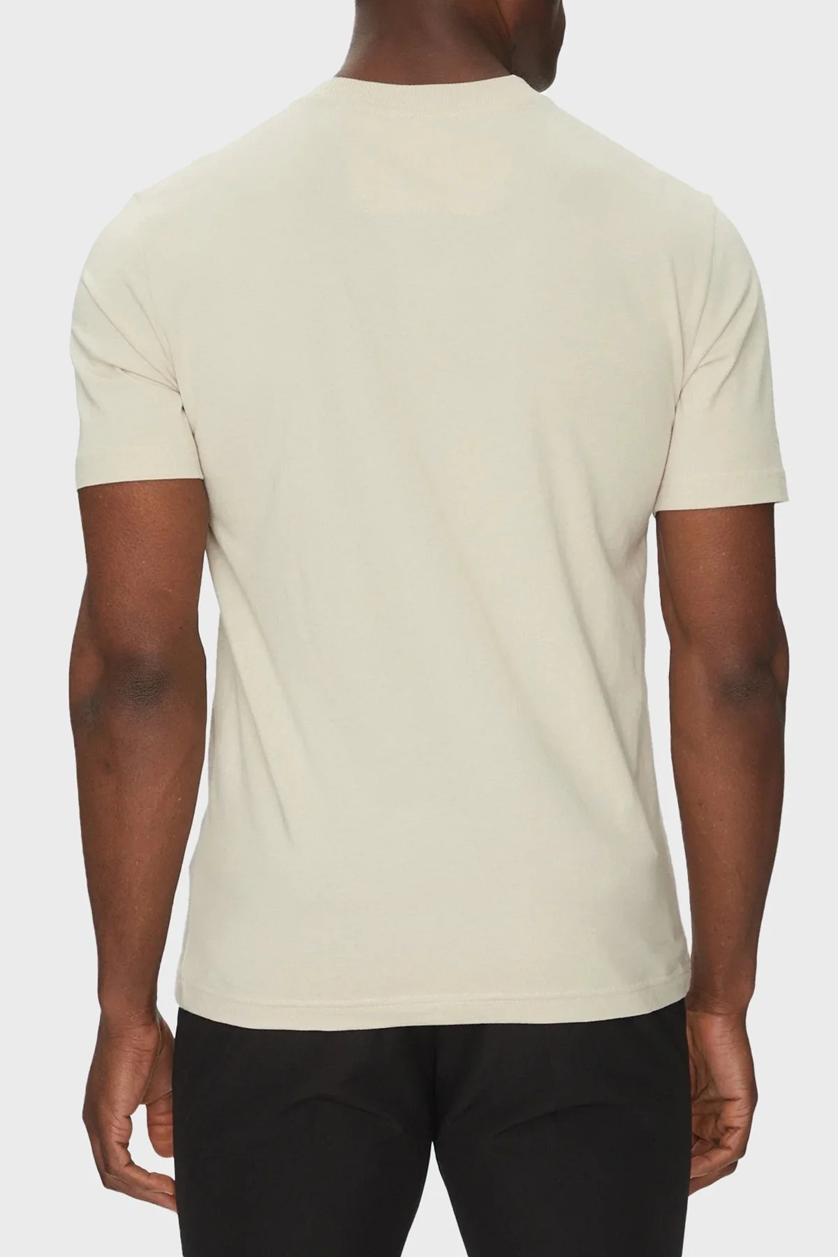 Boss Logo Baskılı % 100 Pamuk Regular Fit Bisiklet Yaka Erkek T Shirt 50538096 284 KREM - 3