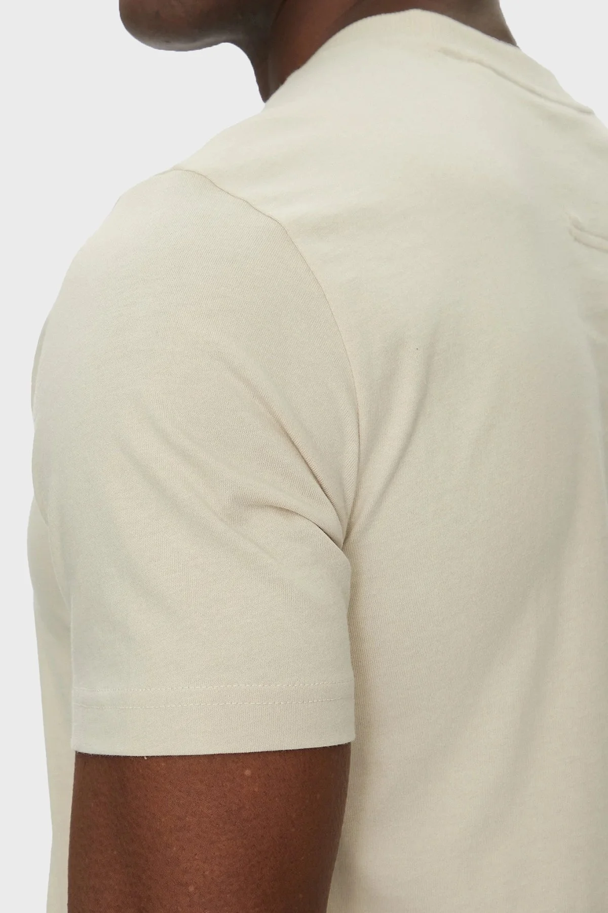 Boss Logo Baskılı % 100 Pamuk Regular Fit Bisiklet Yaka Erkek T Shirt 50538096 284 KREM - 5