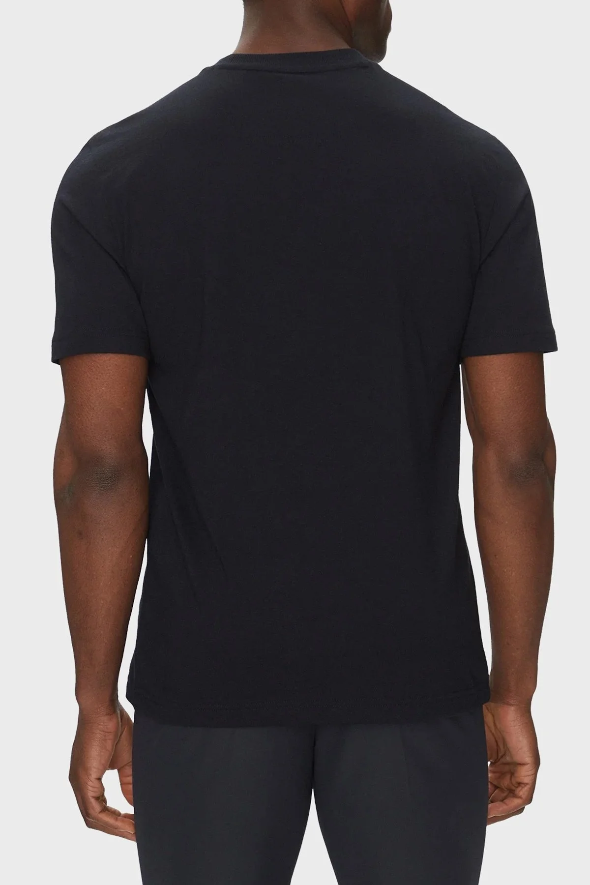 Boss Logo Baskılı % 100 Pamuk Regular Fit Bisiklet Yaka Erkek T Shirt 50538096 402 LACİVERT - 3