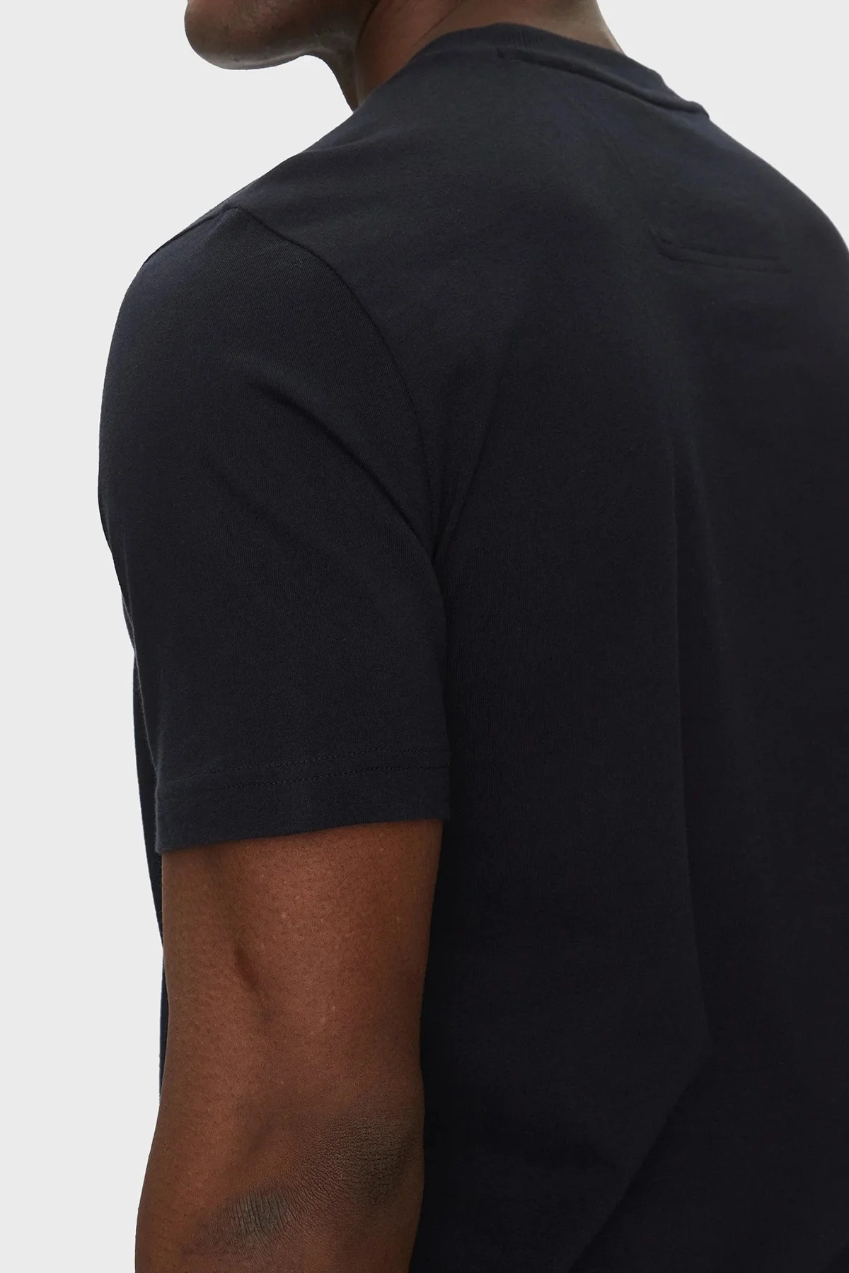 Boss Logo Baskılı % 100 Pamuk Regular Fit Bisiklet Yaka Erkek T Shirt 50538096 402 LACİVERT - 5