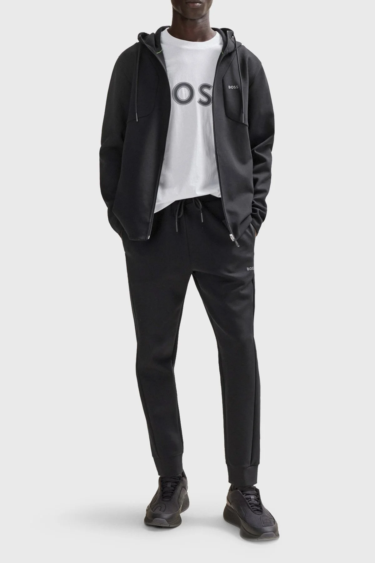 Boss Logo Baskılı Bisiklet Yaka Regular Fit Pamuklu Jarse Erkek T Shirt 50506344 100 BEYAZ - 2