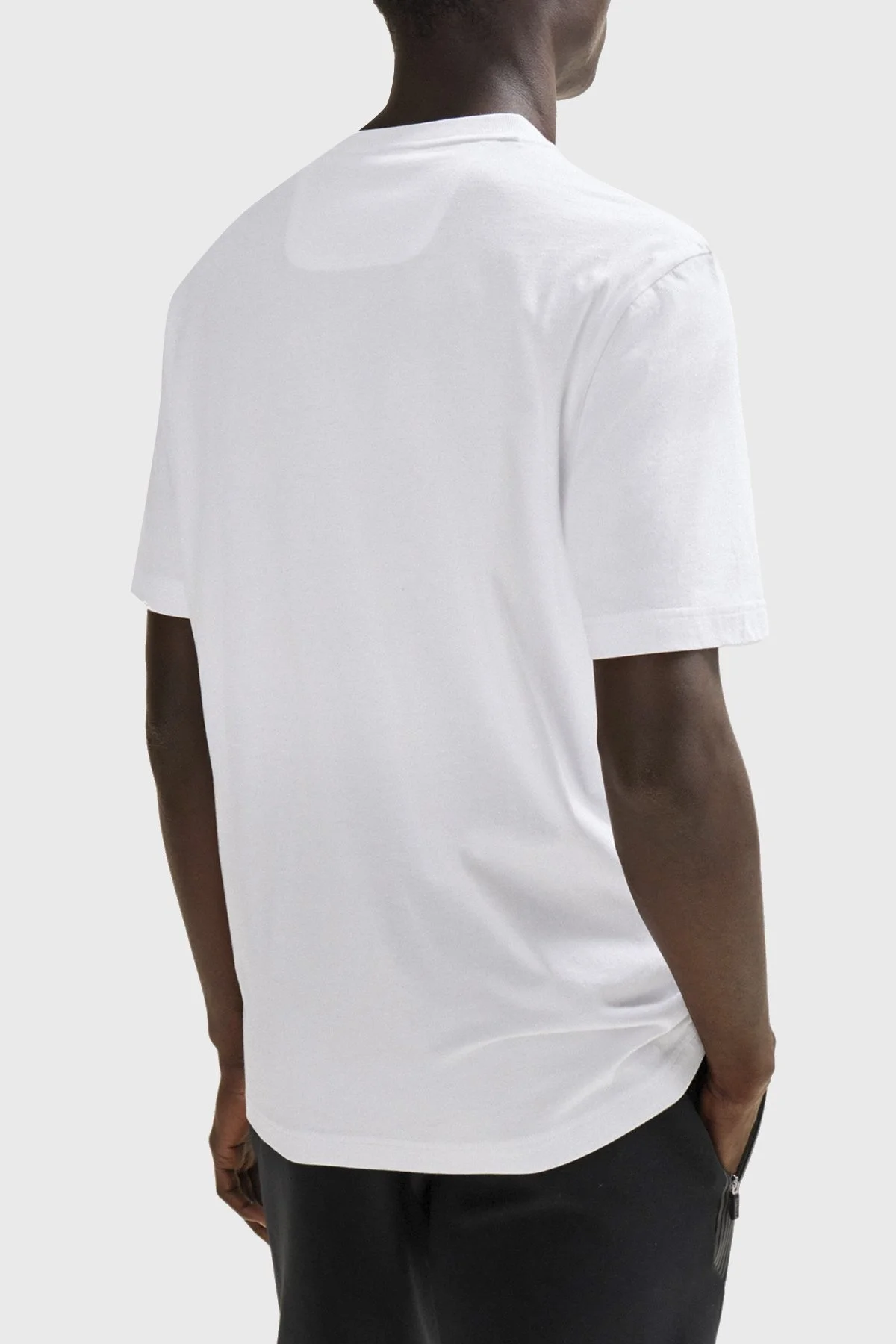 Boss Logo Baskılı Bisiklet Yaka Regular Fit Pamuklu Jarse Erkek T Shirt 50506344 100 BEYAZ - 4